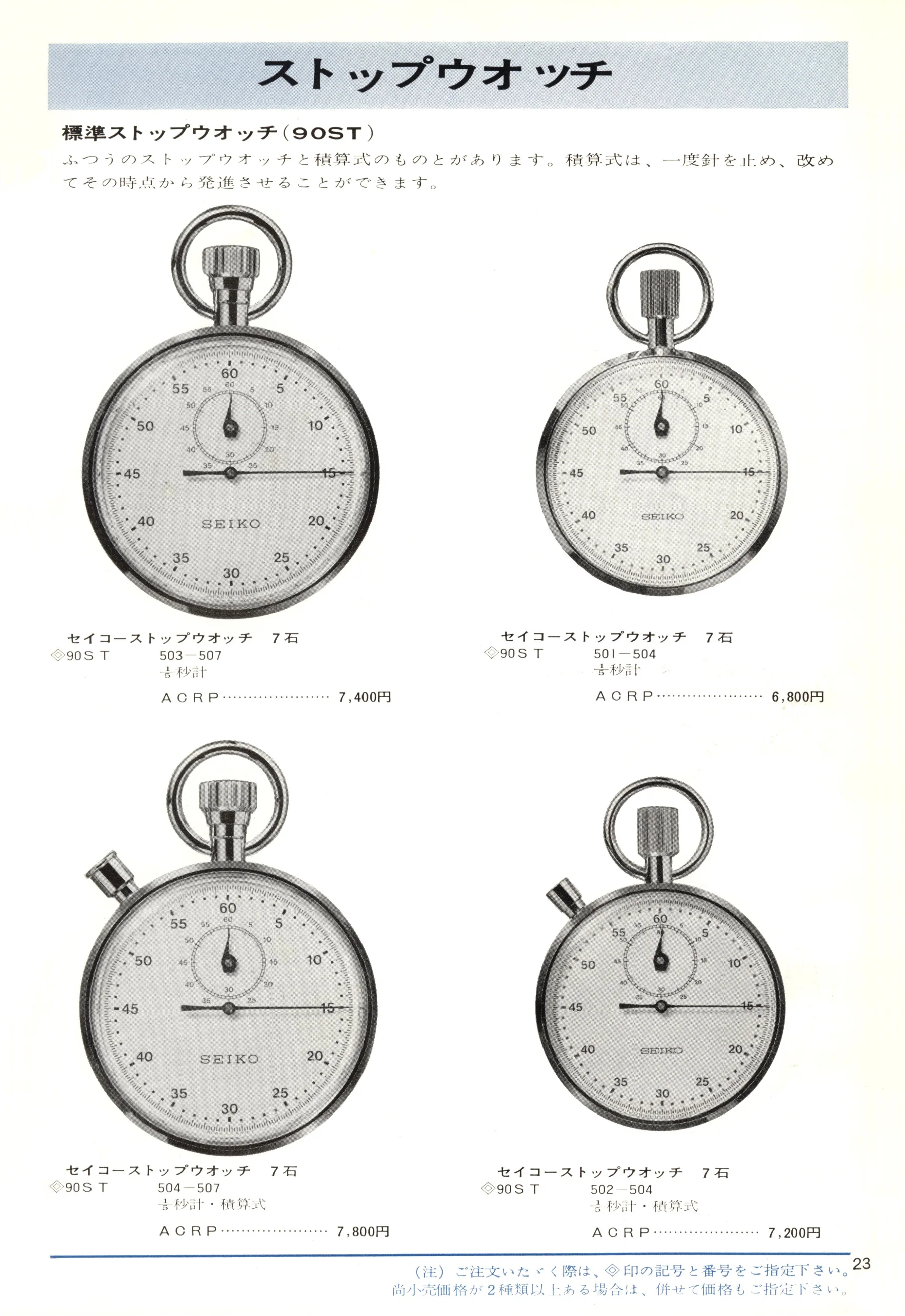 Seiko 1966, Scan page 23. Use the selection controls to identify a watch.