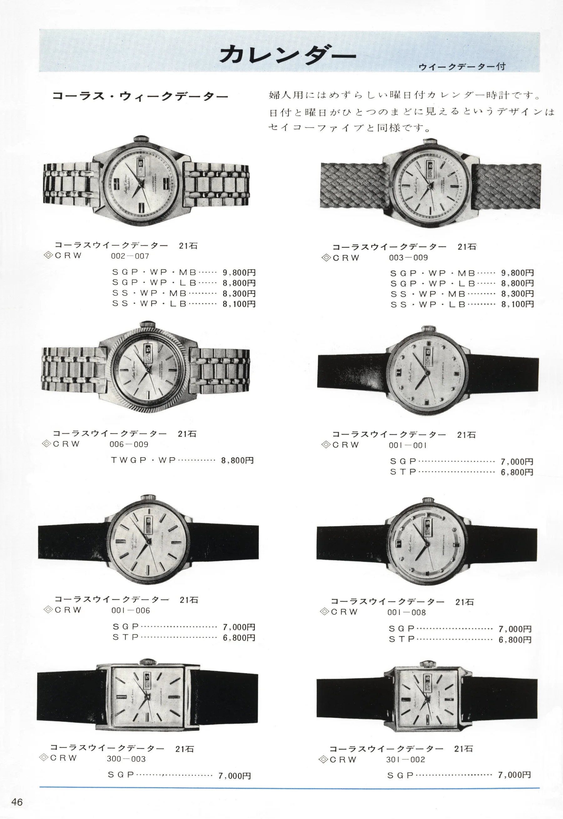 Seiko 1966, Scan page 46. Use the selection controls to identify a watch.