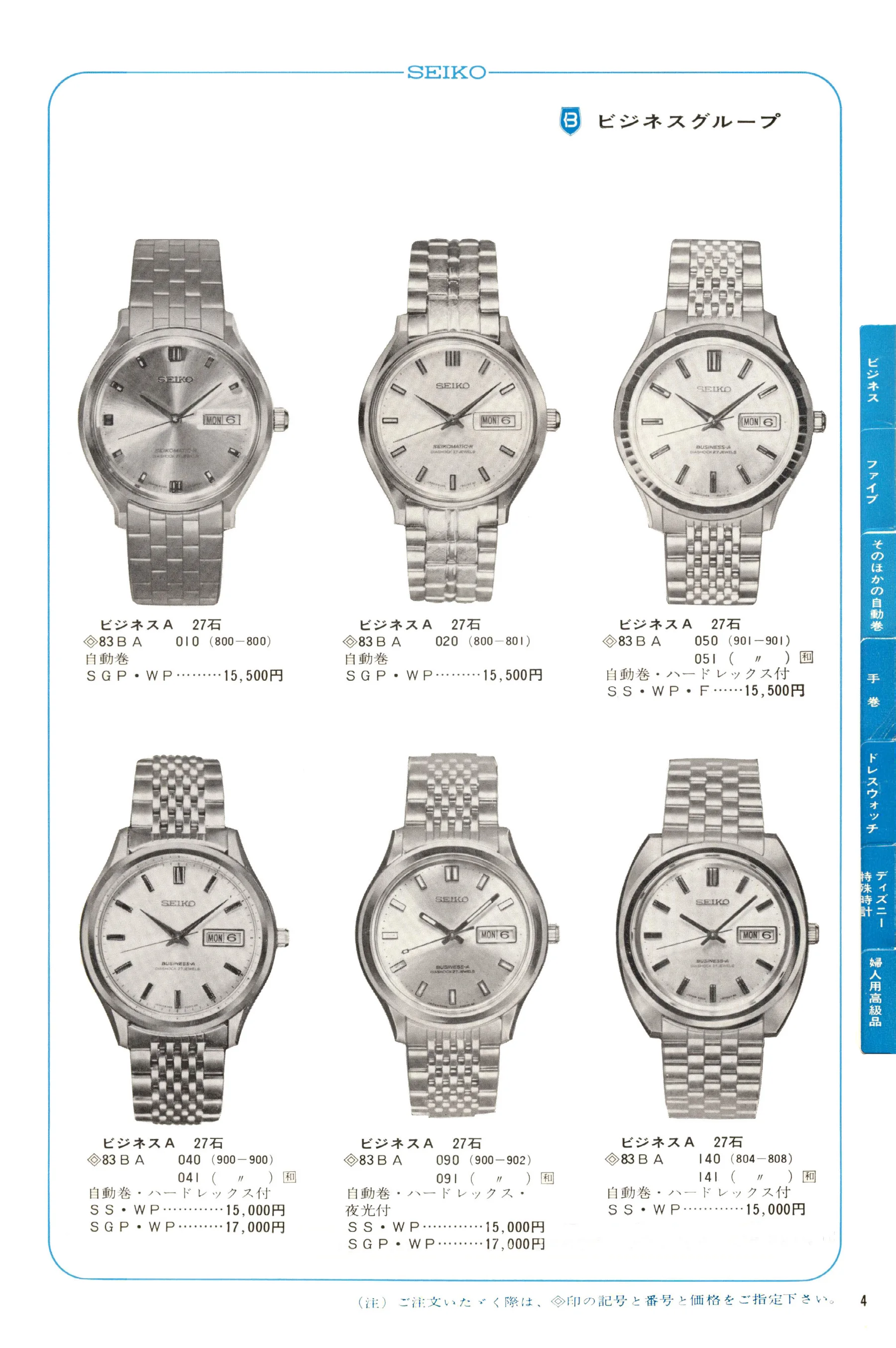 Seiko 1968, Scan page 5. Use the selection controls to identify a watch.