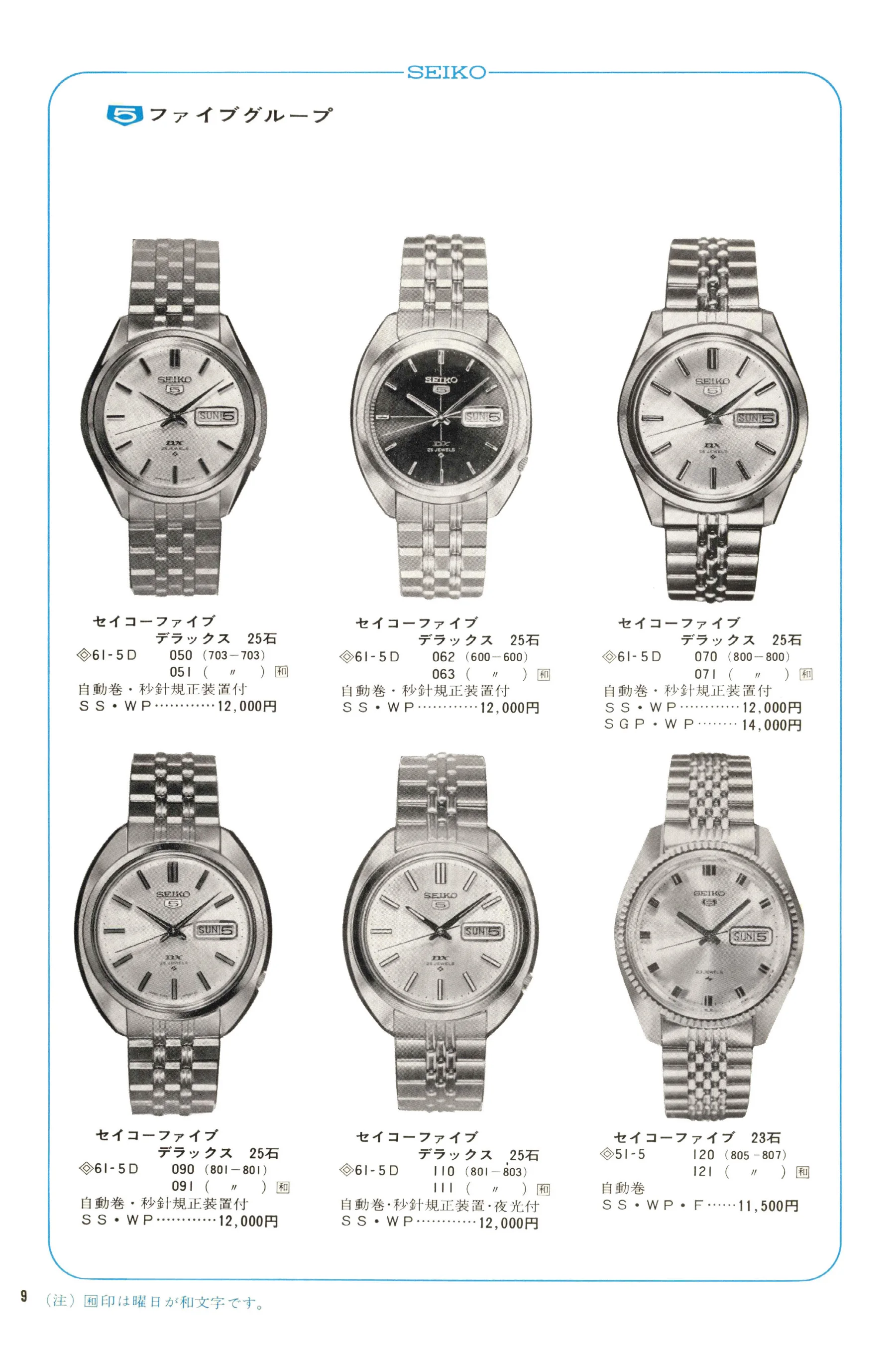 Seiko 1968, Scan page 10. Use the selection controls to identify a watch.