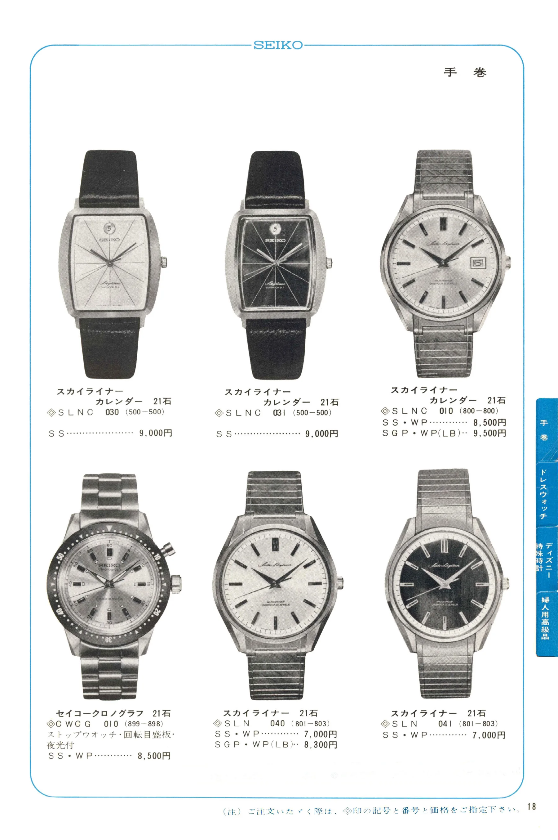 Seiko 1968, Scan page 19. Use the selection controls to identify a watch.