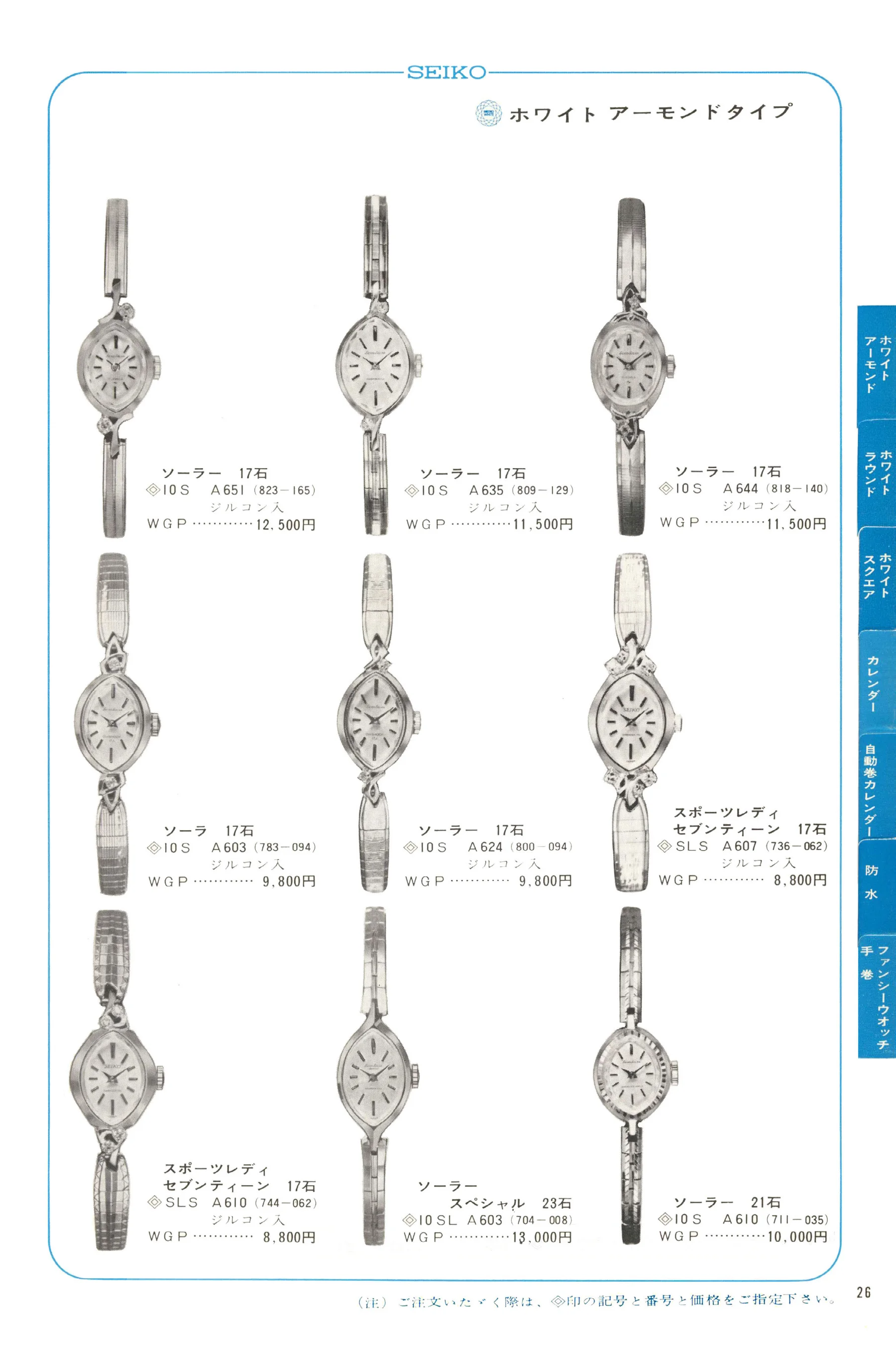 Seiko 1968, Scan page 27. Use the selection controls to identify a watch.