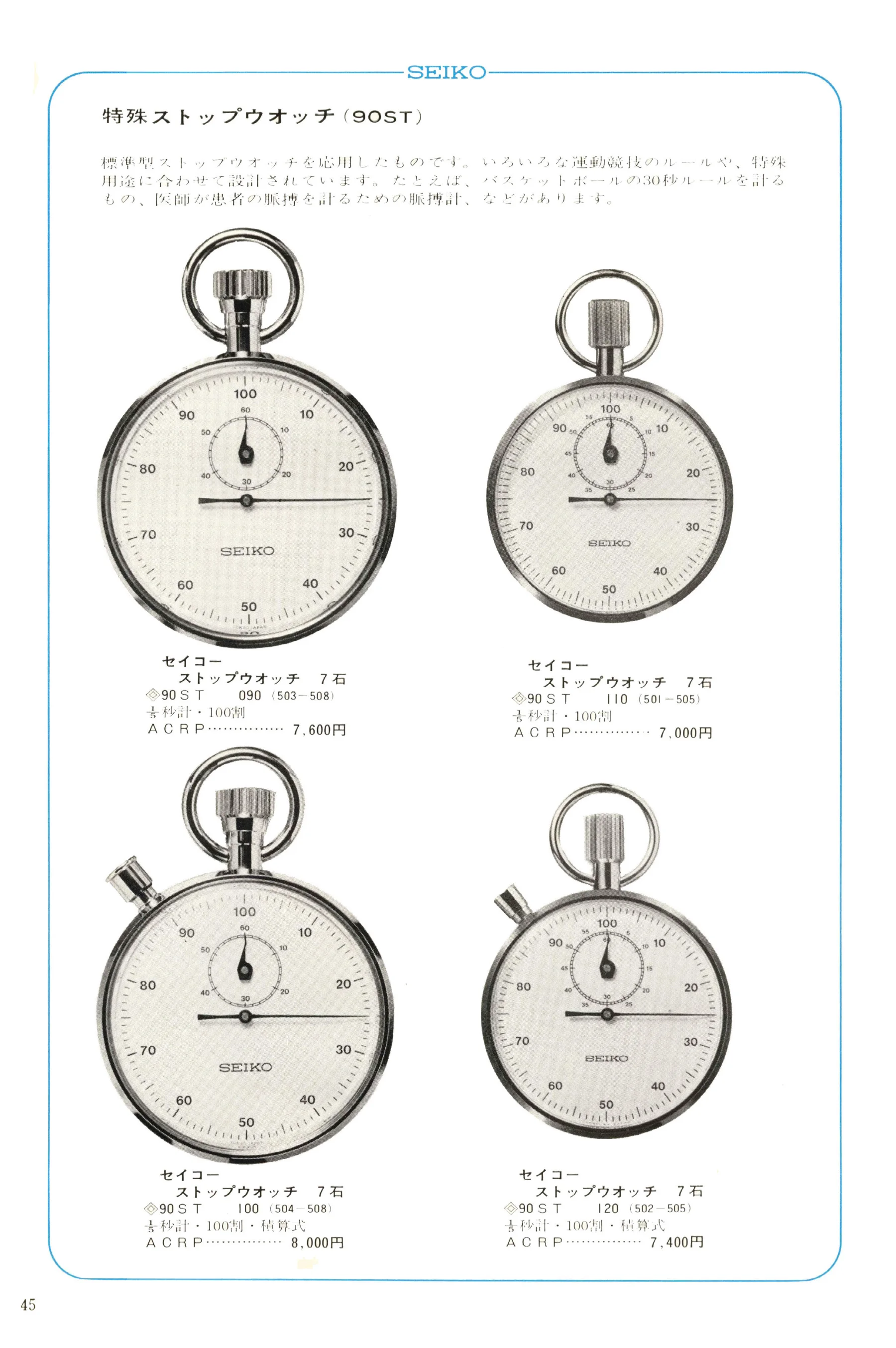 Seiko 1968, Scan page 46. Use the selection controls to identify a watch.