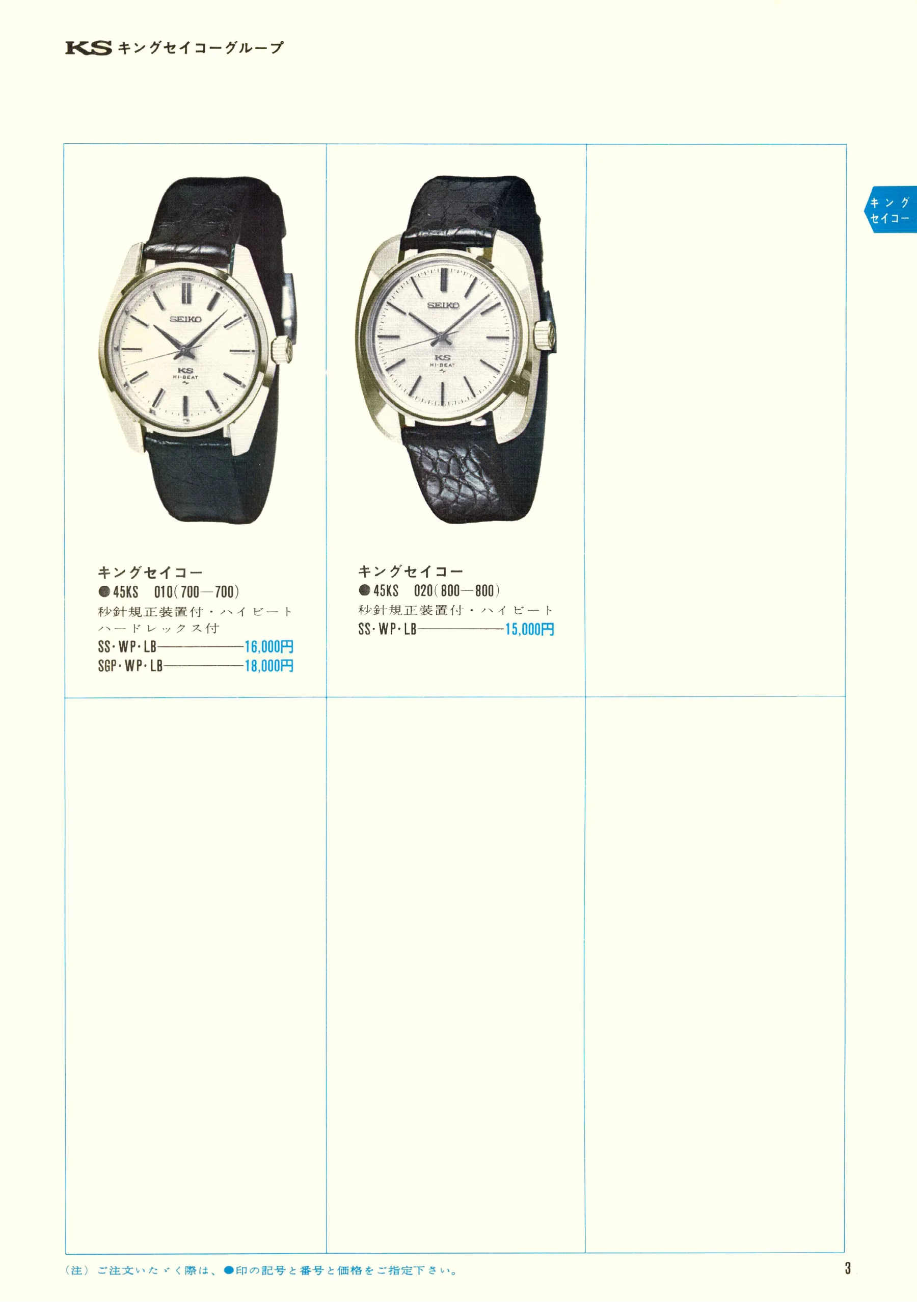 Seiko 1969, Scan page 5. Use the selection controls to identify a watch.
