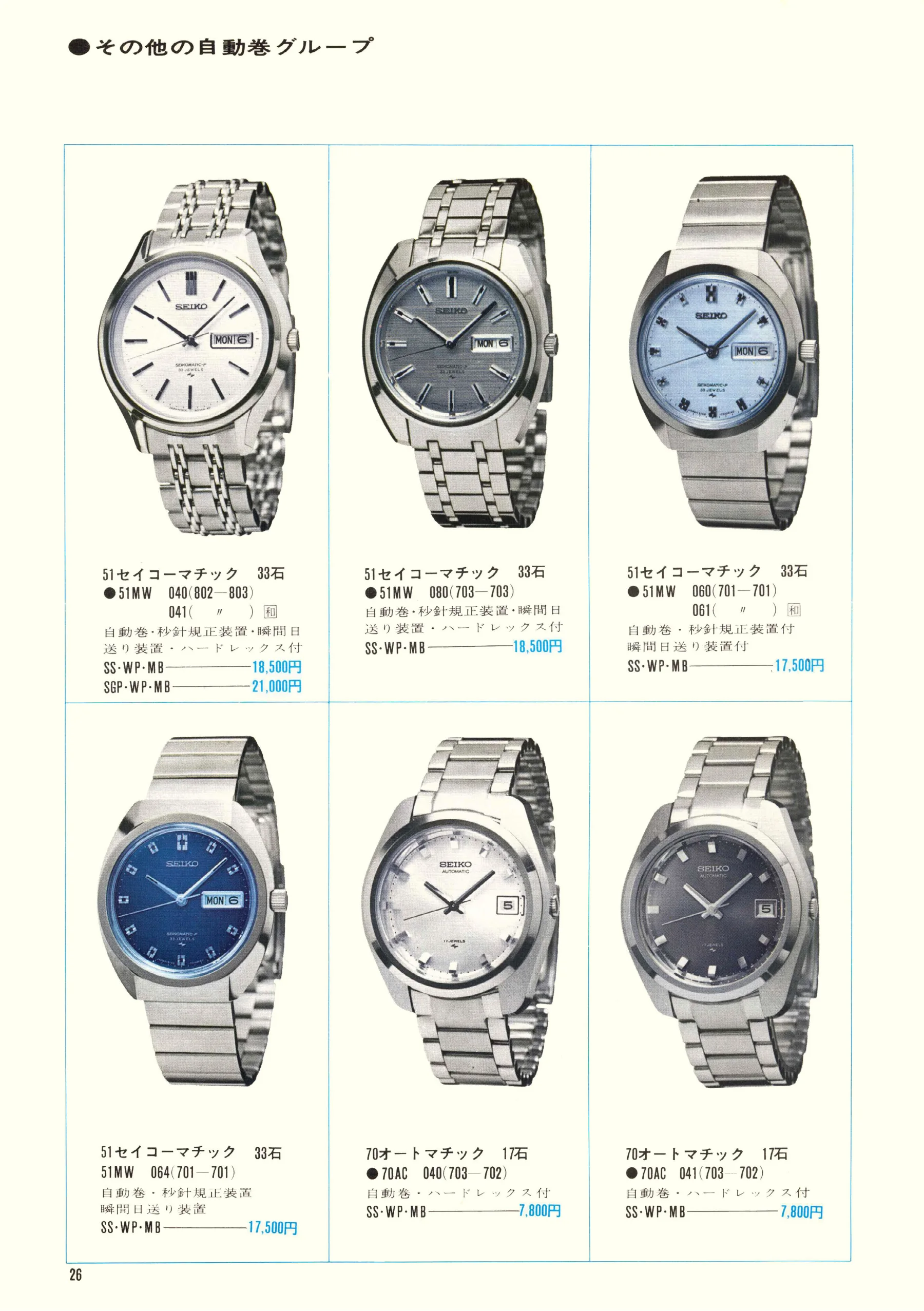Seiko 1969, Scan page 28. Use the selection controls to identify a watch.