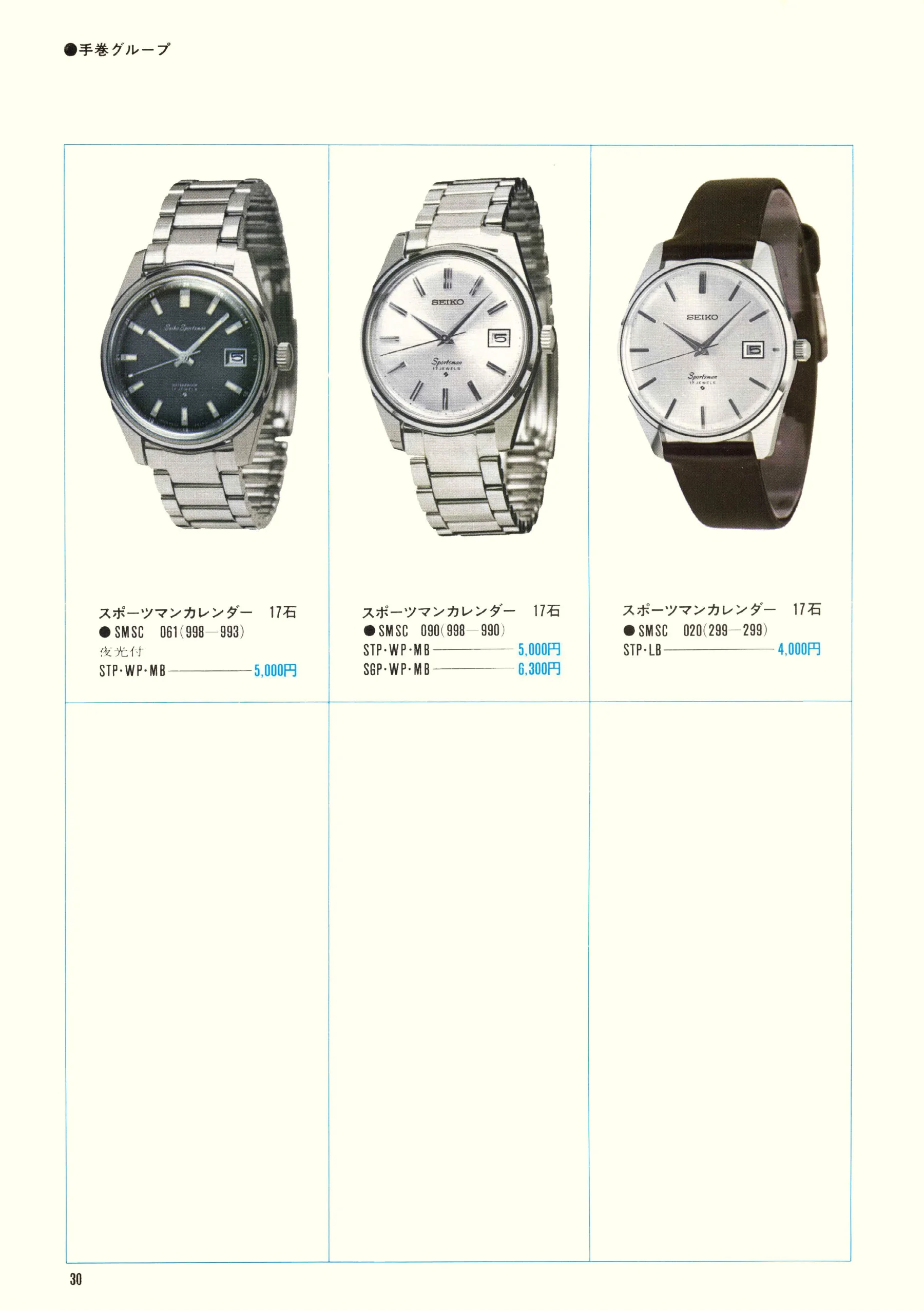 Seiko 1969, Scan page 32. Use the selection controls to identify a watch.
