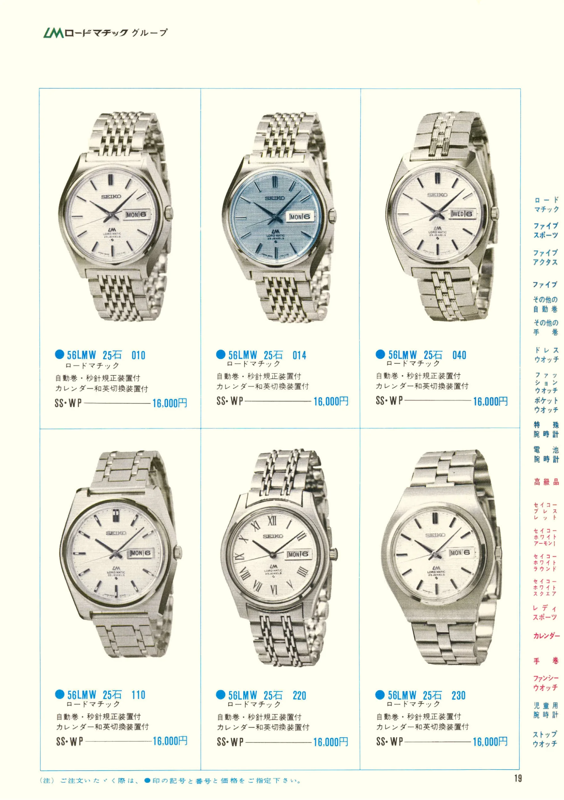 Seiko 1970, Scan page 21. Use the selection controls to identify a watch.