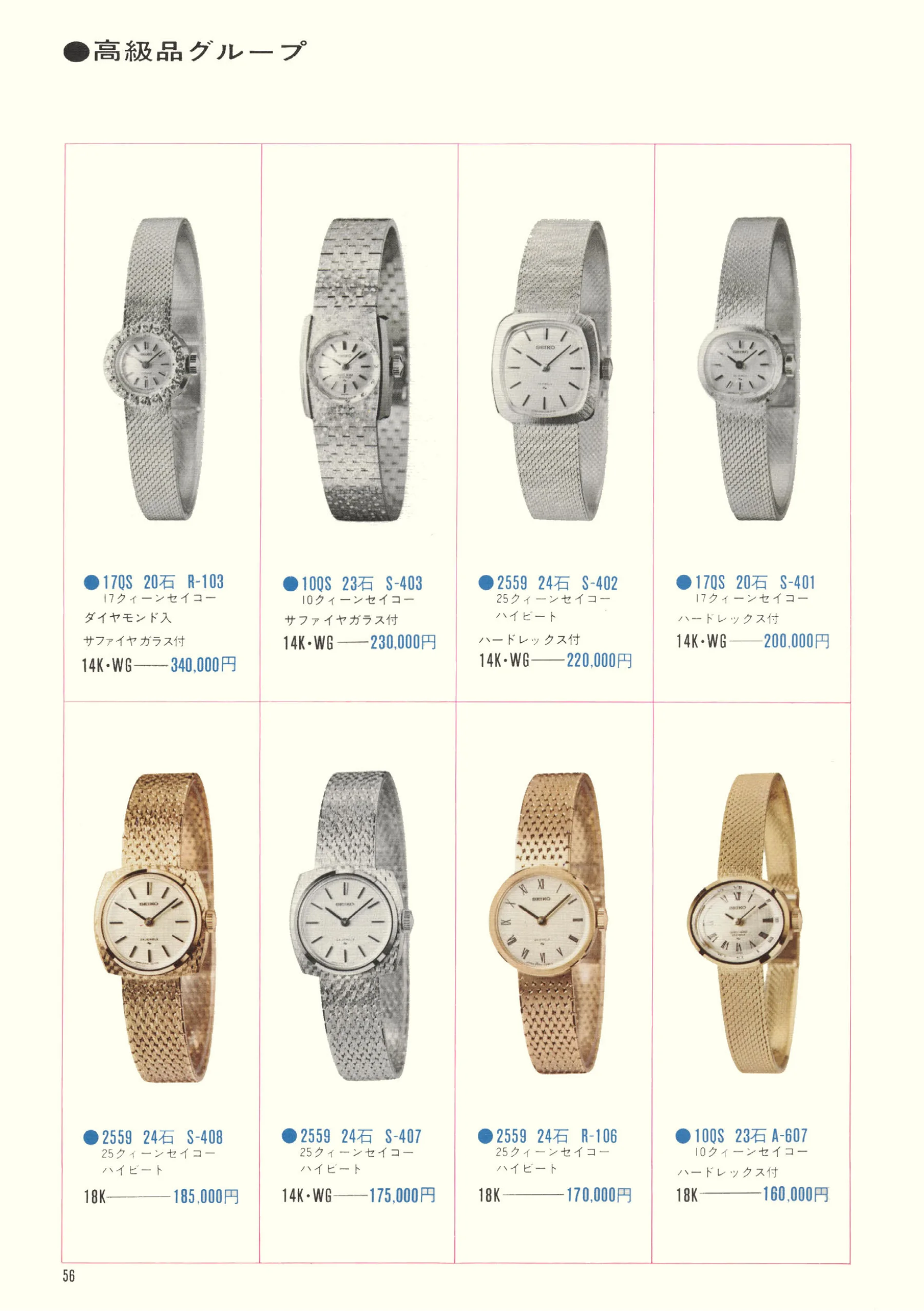 Seiko 1970, Scan page 58. Use the selection controls to identify a watch.