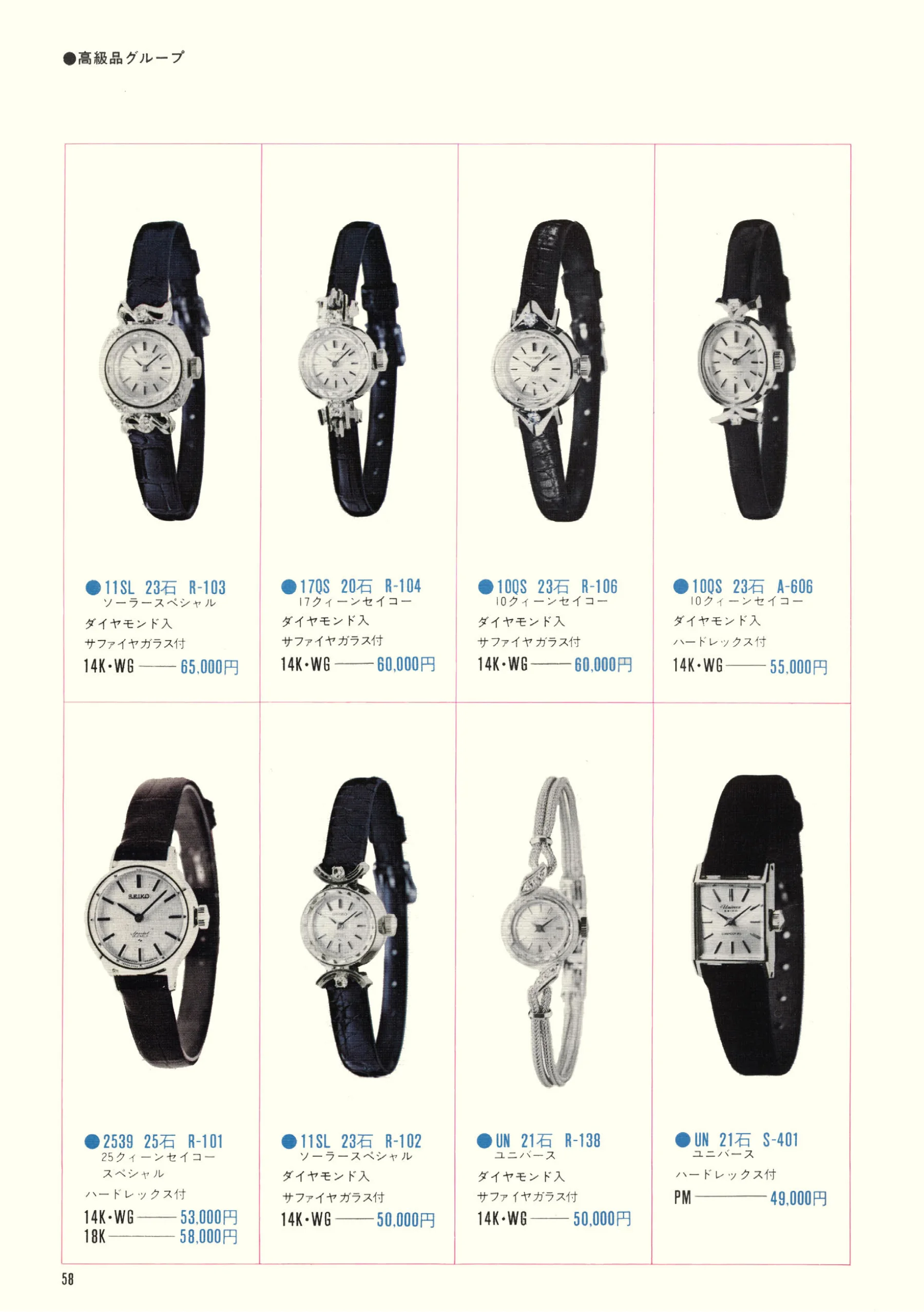 Seiko 1970, Scan page 60. Use the selection controls to identify a watch.