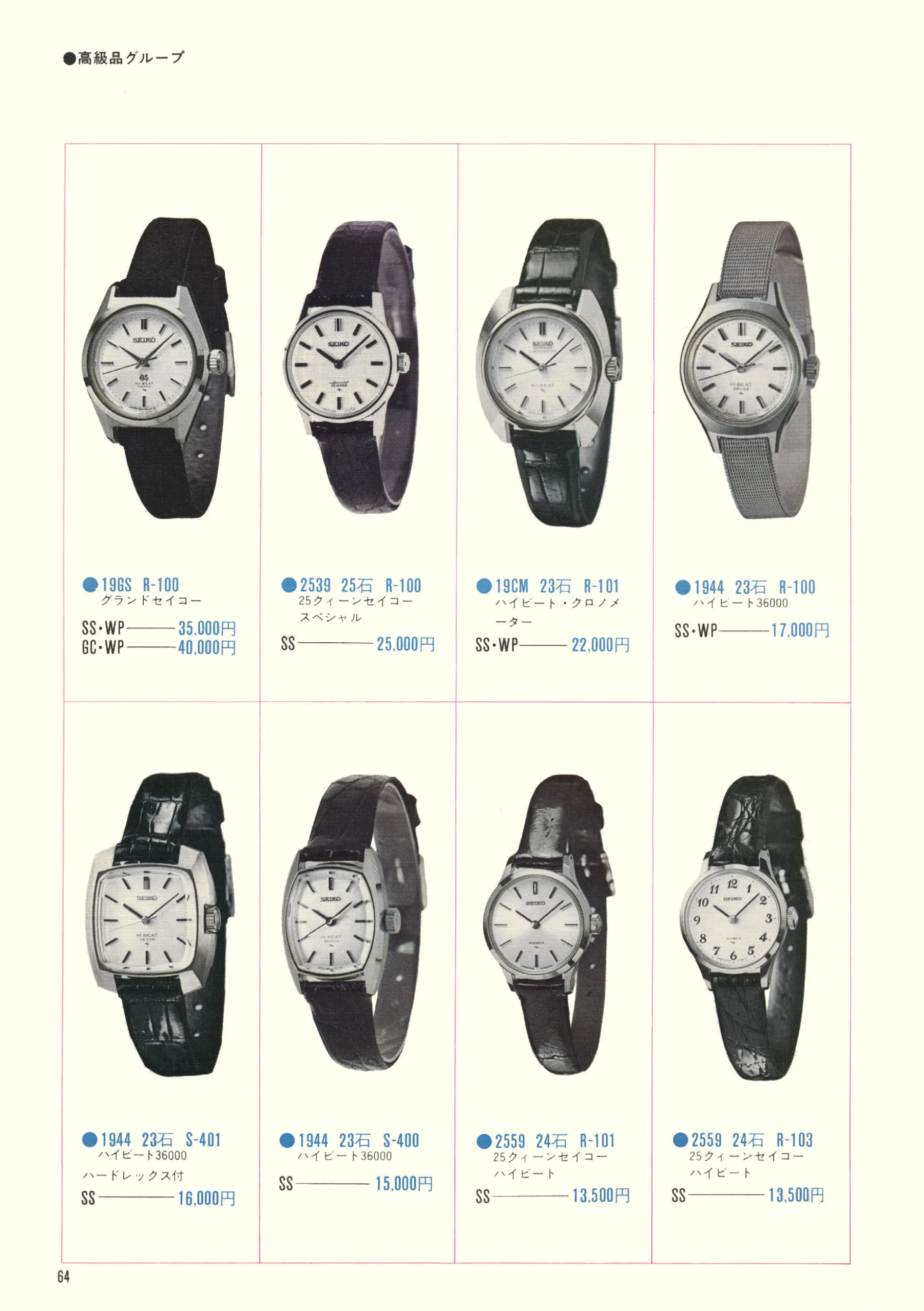 Seiko 1970, Scan page 66. Use the selection controls to identify a watch.