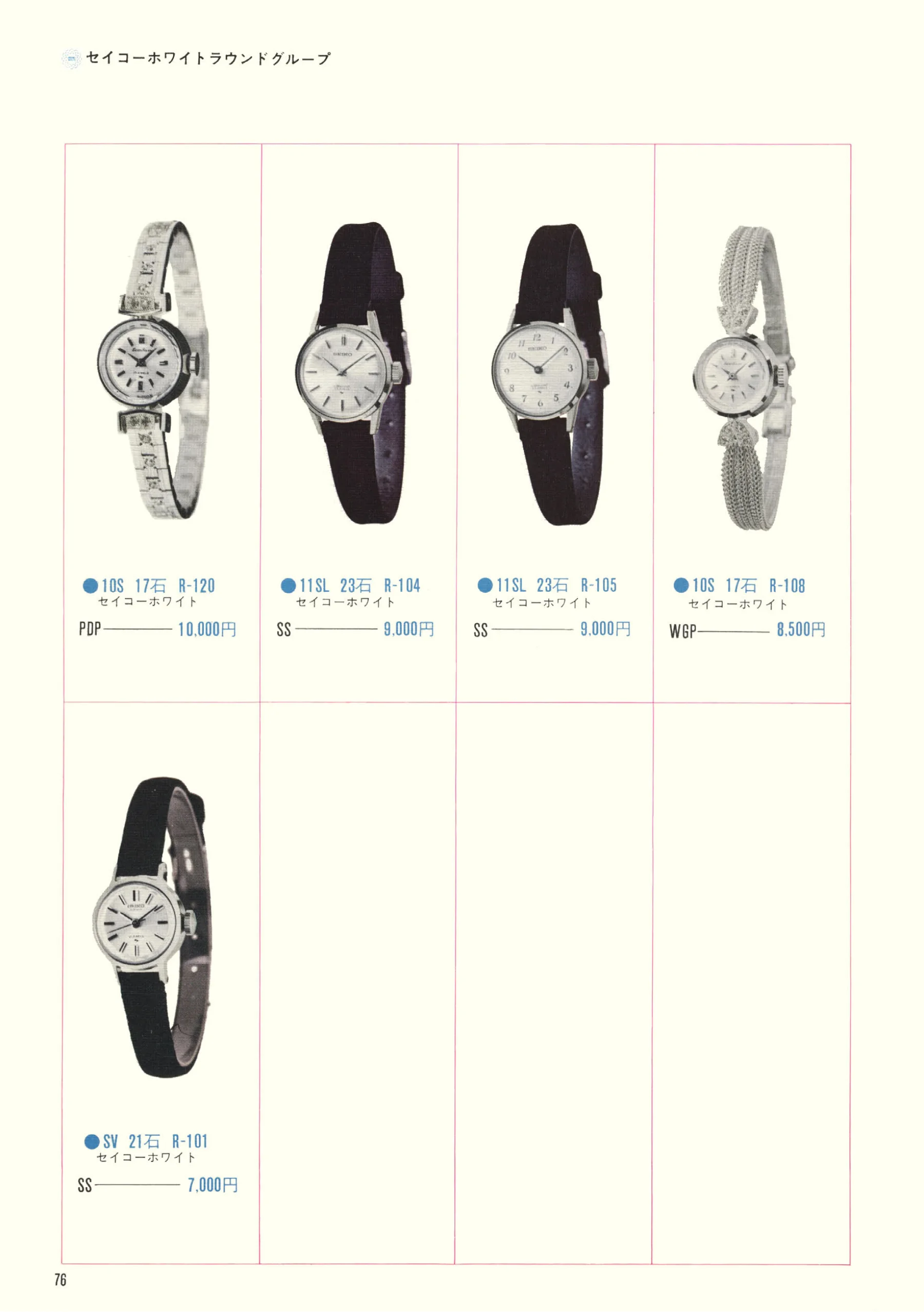 Seiko 1970, Scan page 78. Use the selection controls to identify a watch.