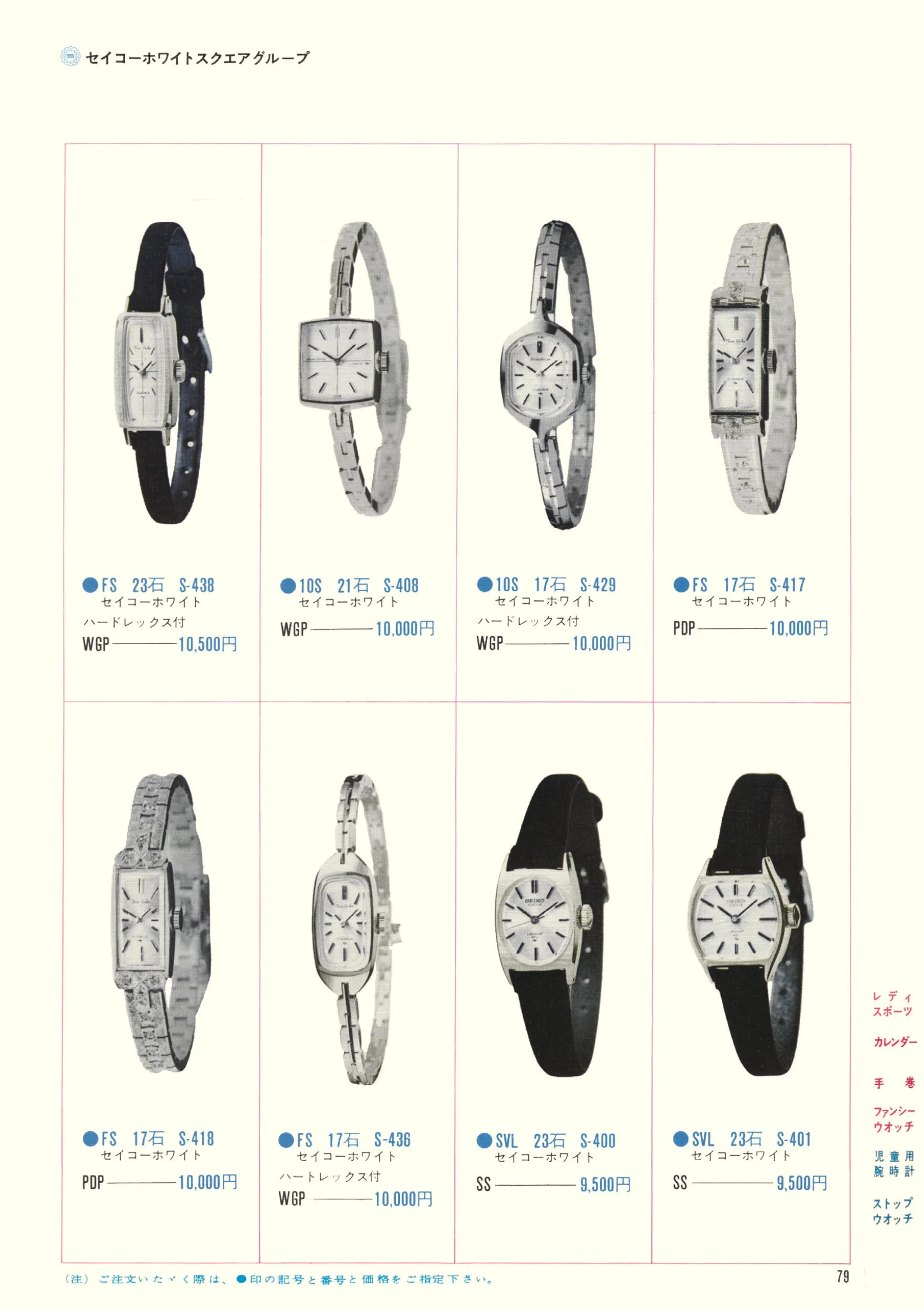 Seiko 1970, Scan page 81. Use the selection controls to identify a watch.