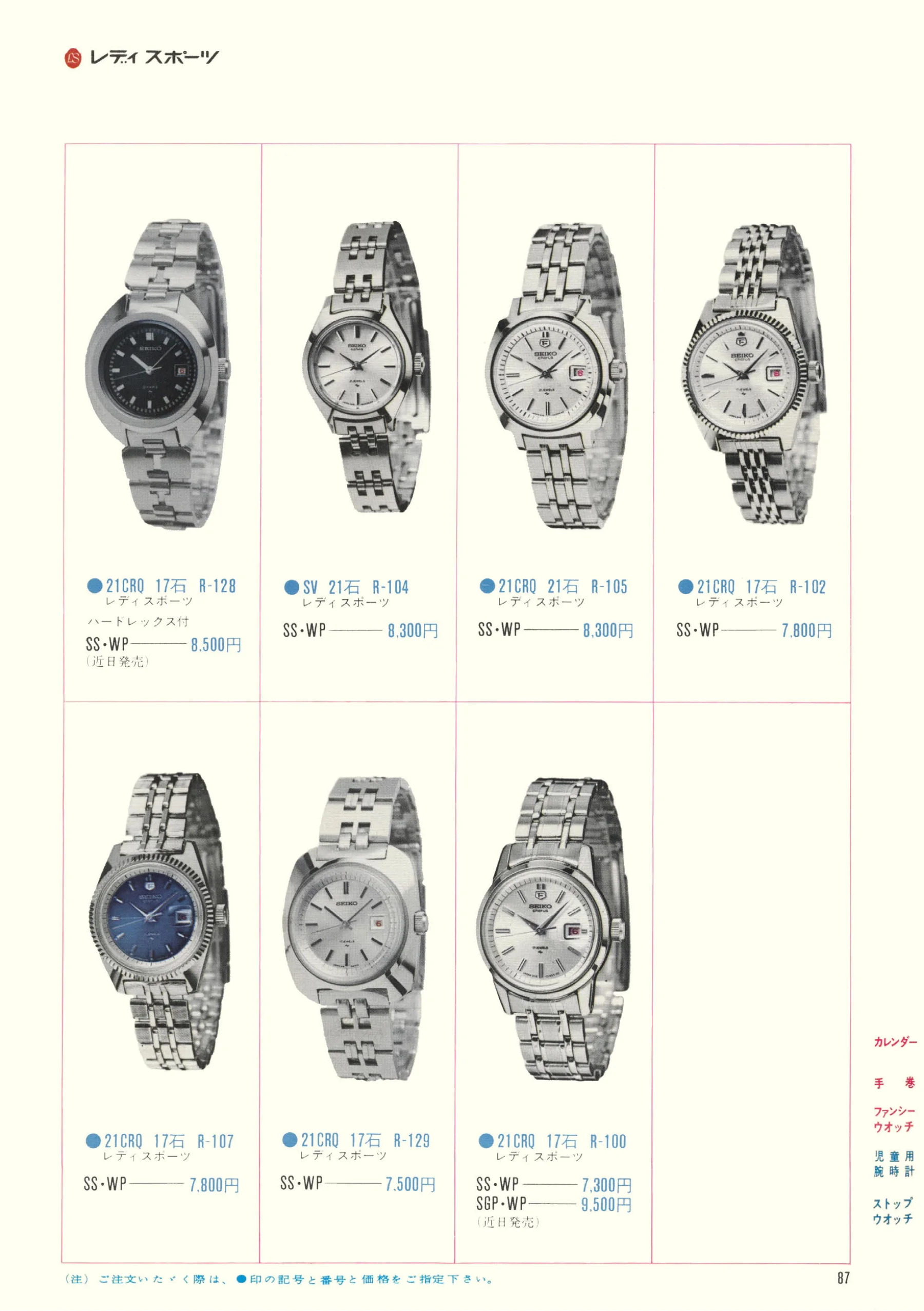 Seiko 1970, Scan page 89. Use the selection controls to identify a watch.