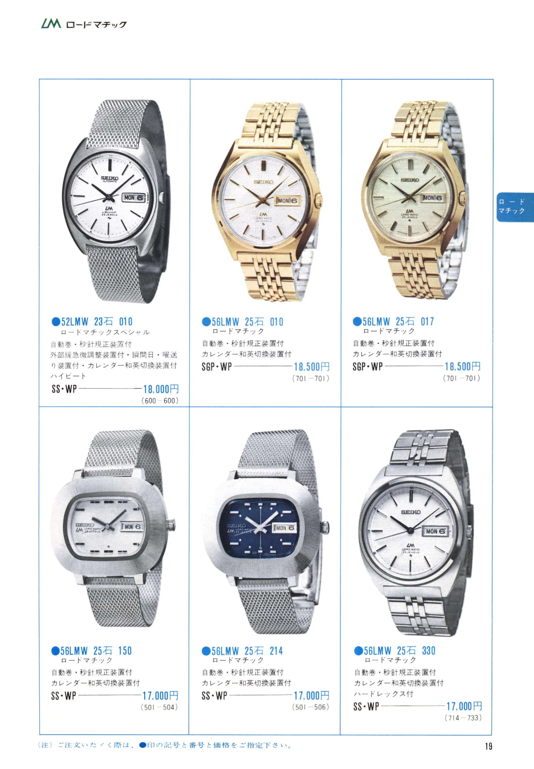 Seiko 1971, Scan page 21. Use the selection controls to identify a watch.