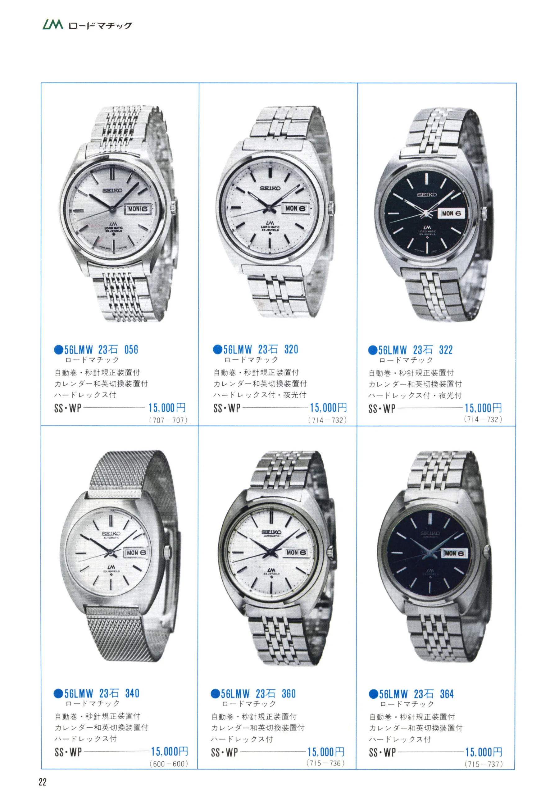 Seiko 1971, Scan page 24. Use the selection controls to identify a watch.