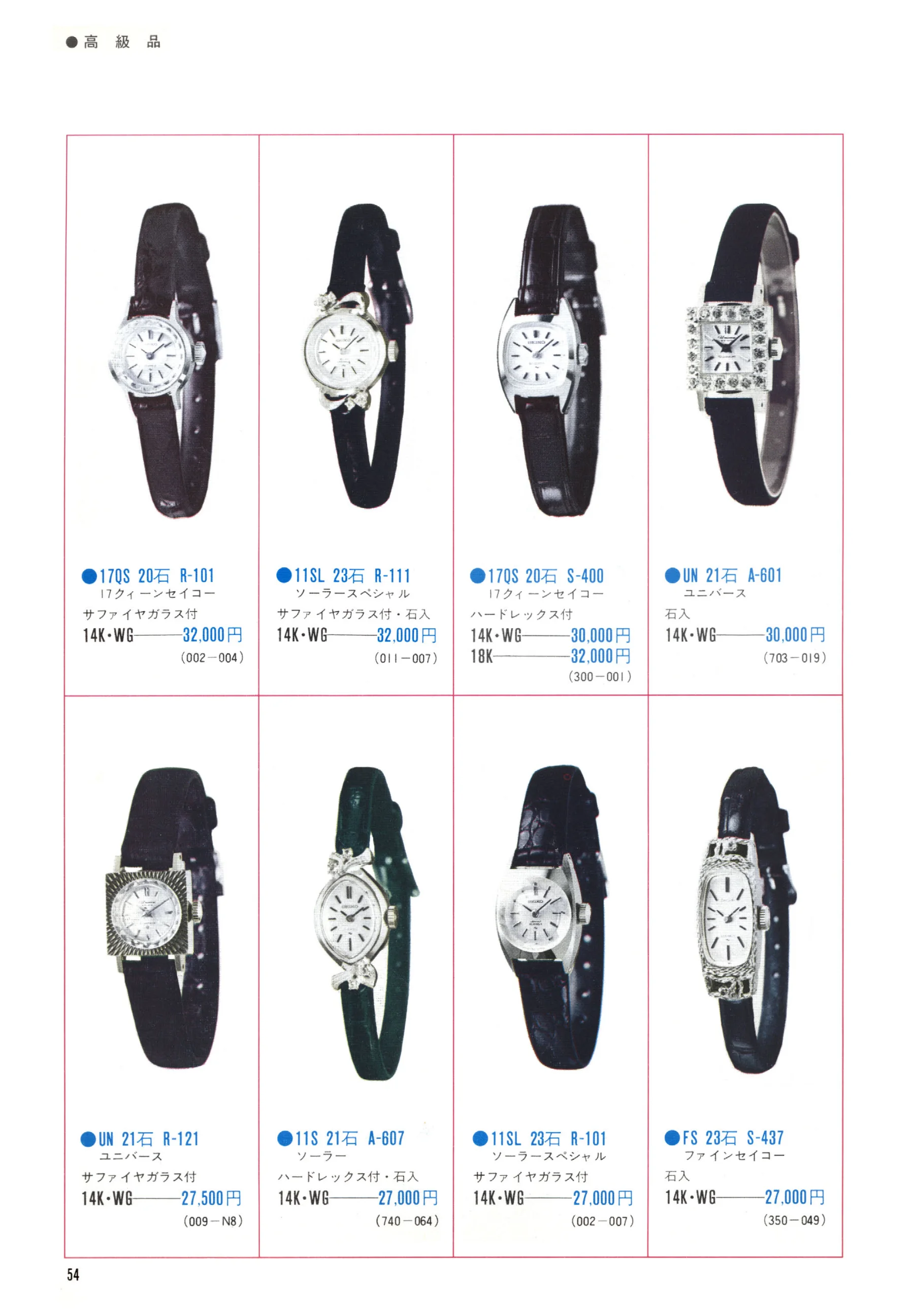 Seiko 1971, Scan page 56. Use the selection controls to identify a watch.