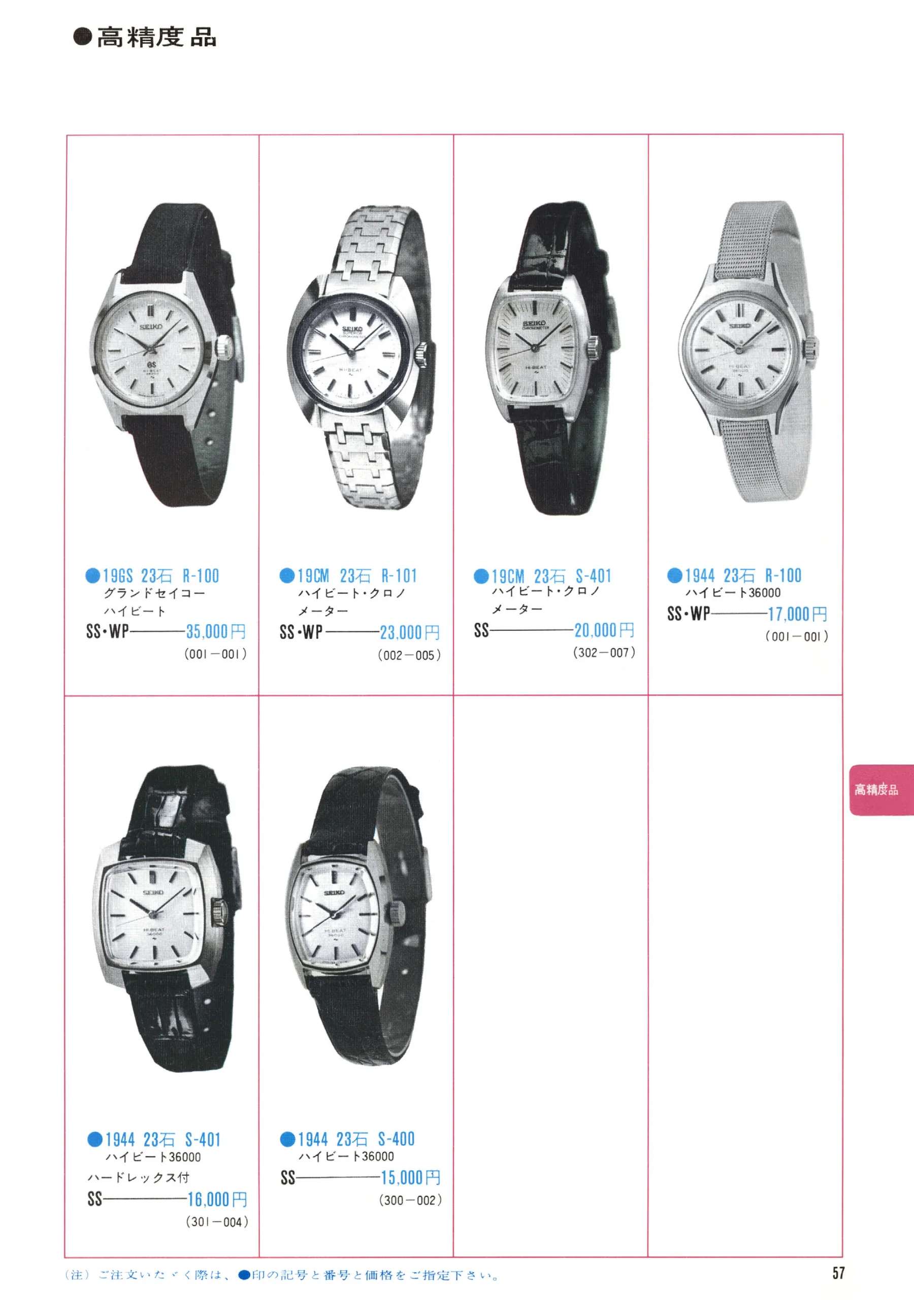 Seiko 1971, Scan page 59. Use the selection controls to identify a watch.