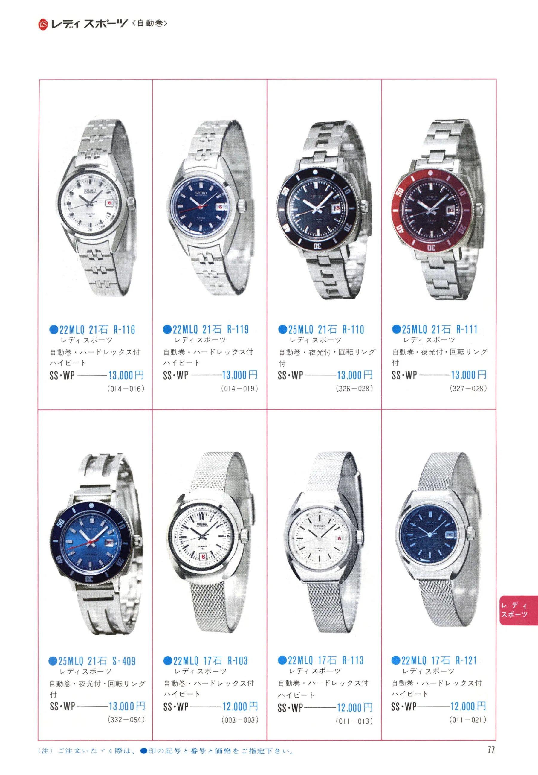 Seiko 1971, Scan page 79. Use the selection controls to identify a watch.