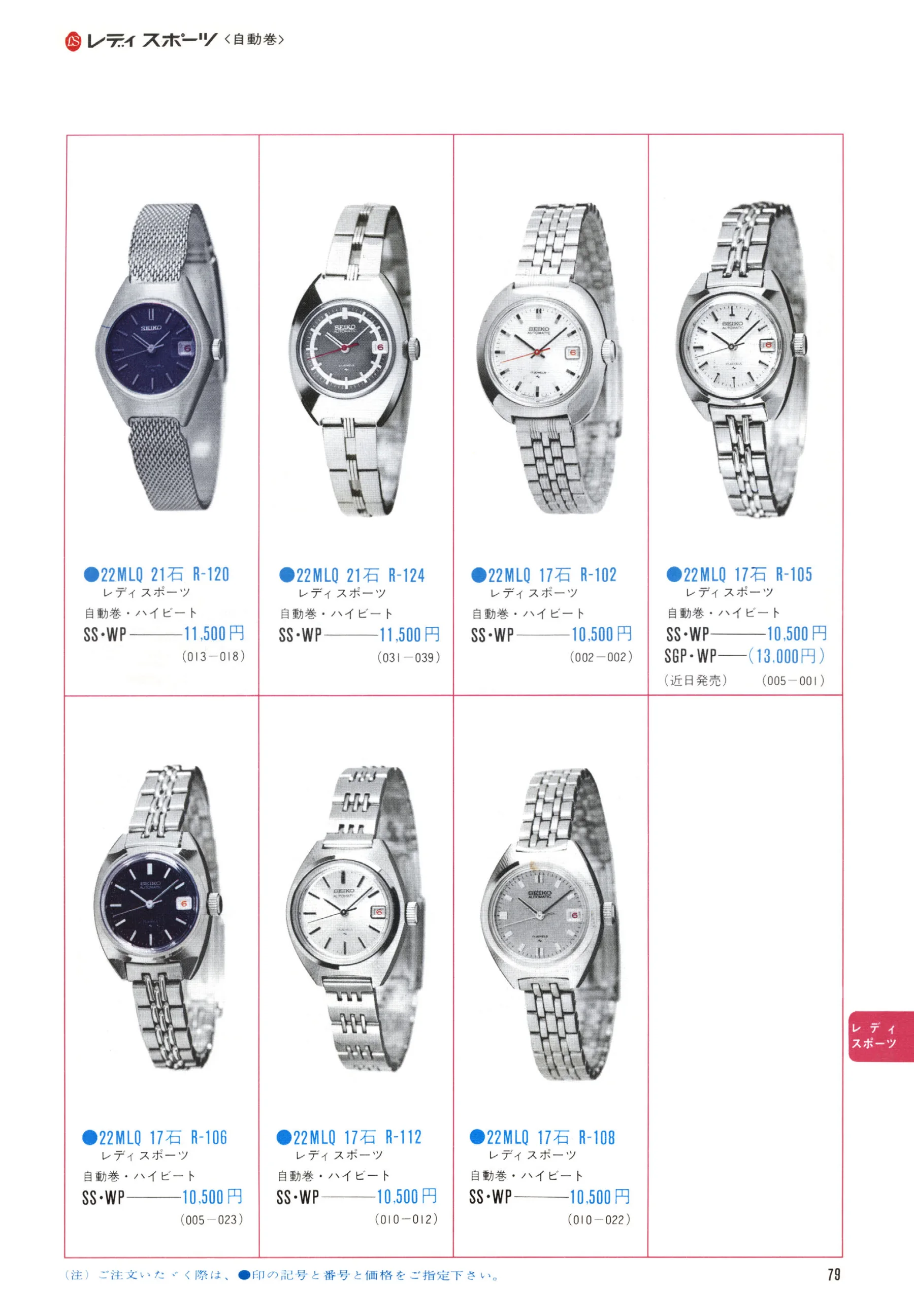 Seiko 1971, Scan page 81. Use the selection controls to identify a watch.