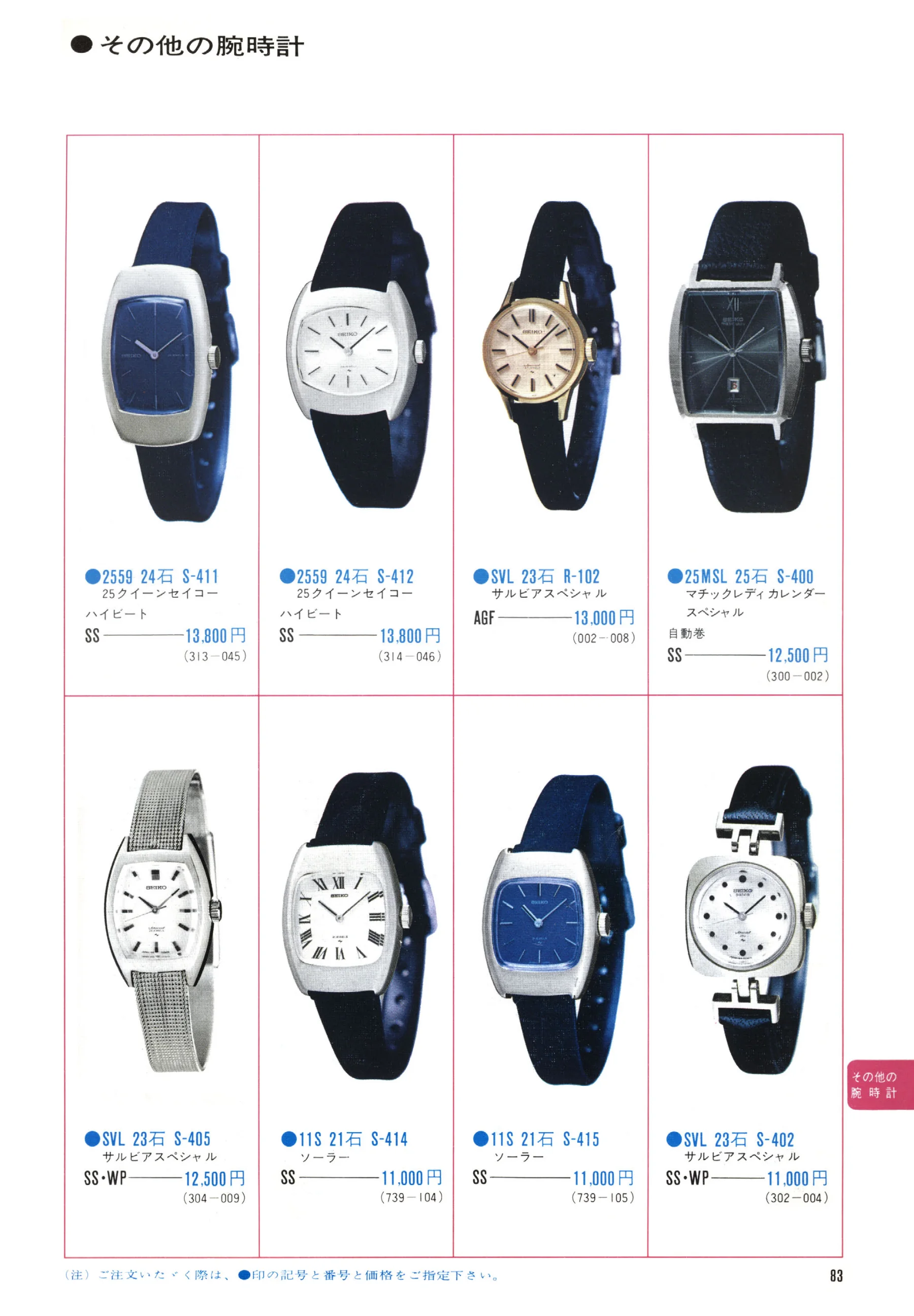 Seiko 1971, Scan page 85. Use the selection controls to identify a watch.