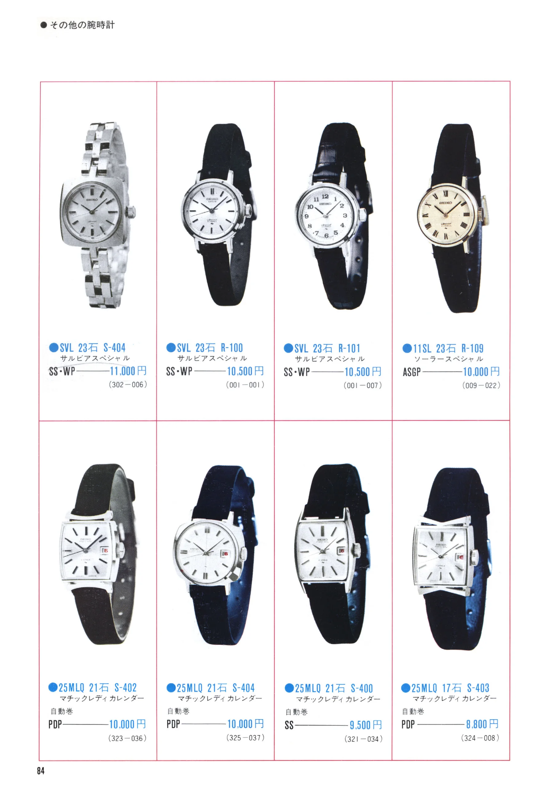 Seiko 1971, Scan page 86. Use the selection controls to identify a watch.