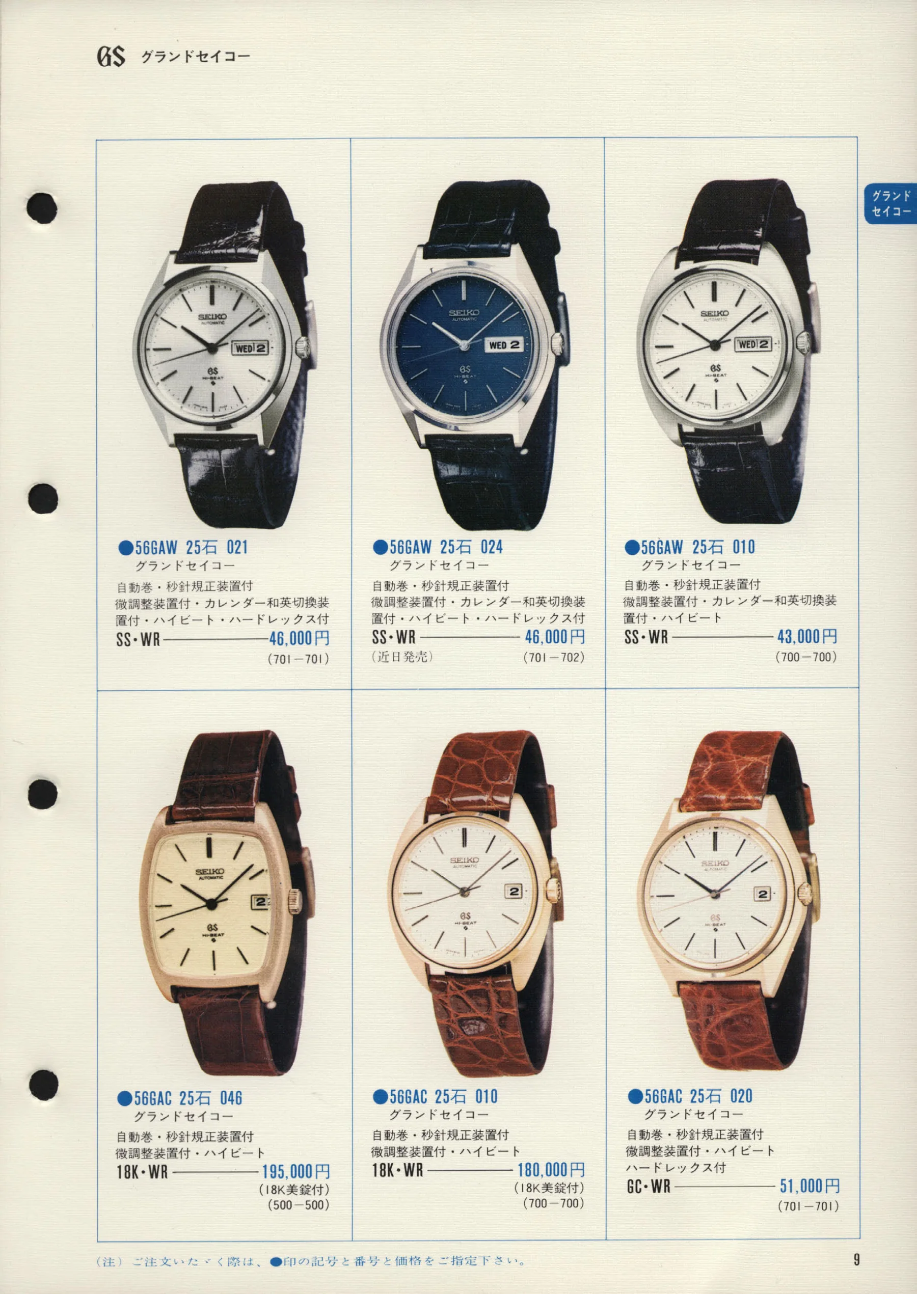 Seiko 1972, Scan page 12. Use the selection controls to identify a watch.