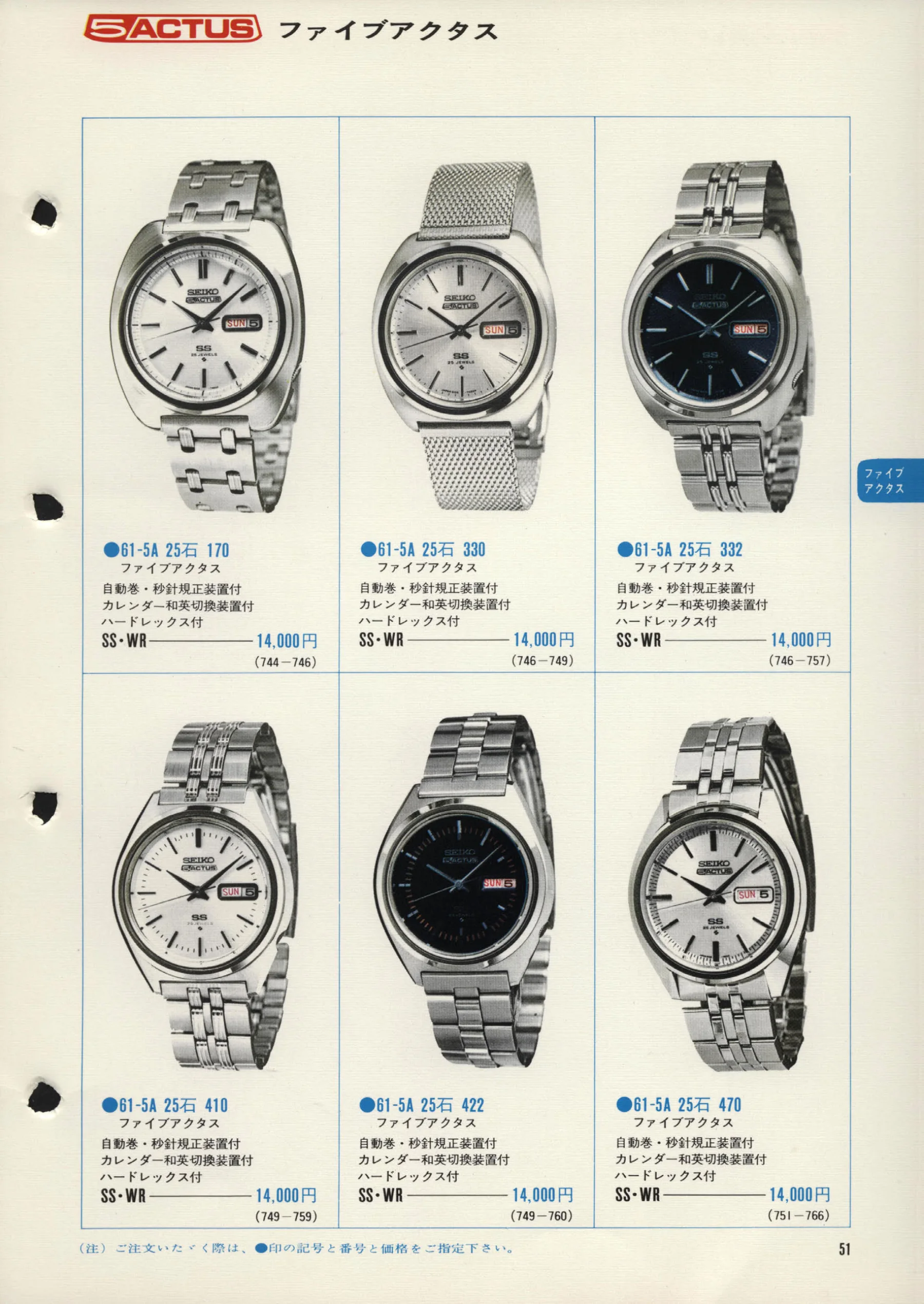 Seiko 1972, Scan page 54. Use the selection controls to identify a watch.