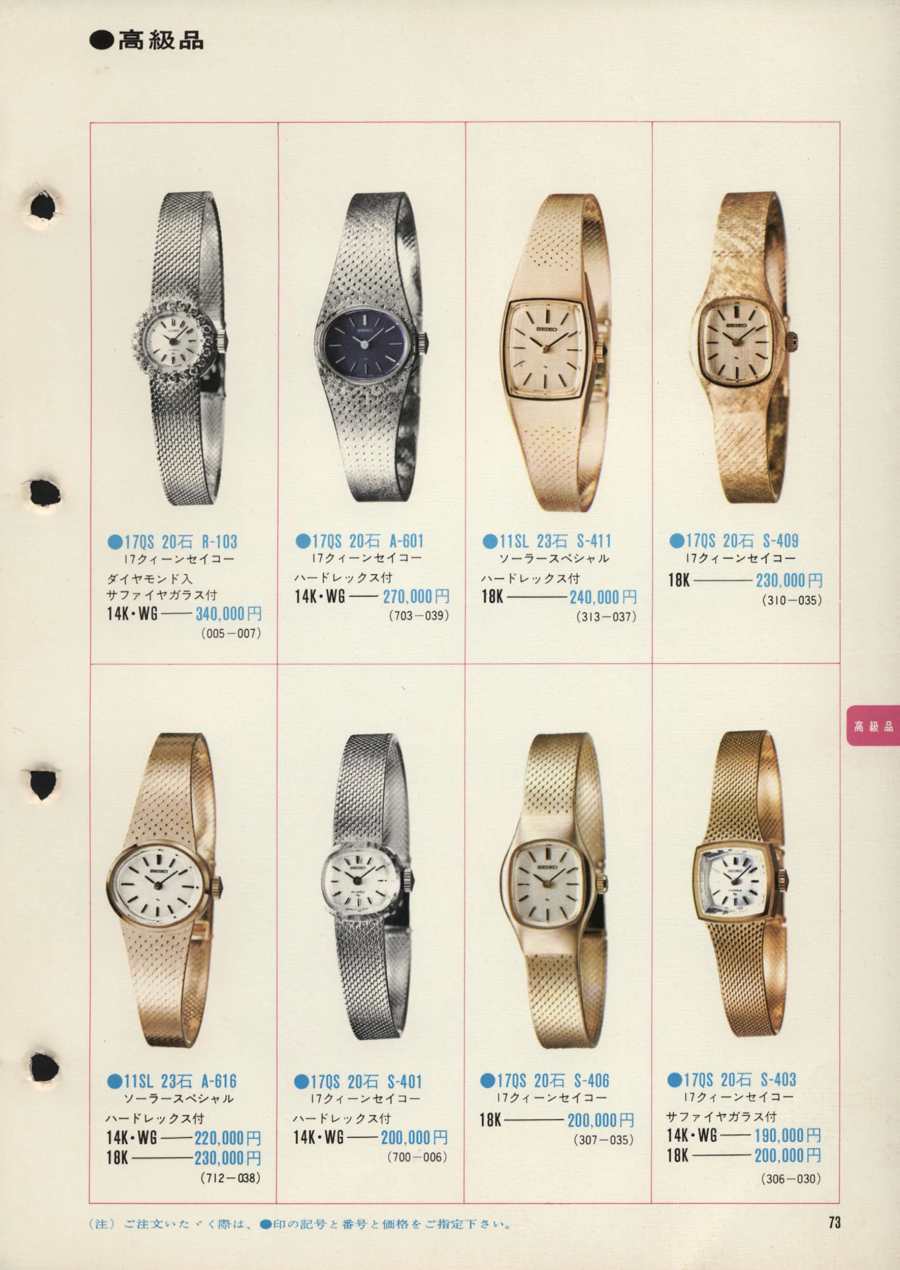 Seiko 1972, Scan page 76. Use the selection controls to identify a watch.