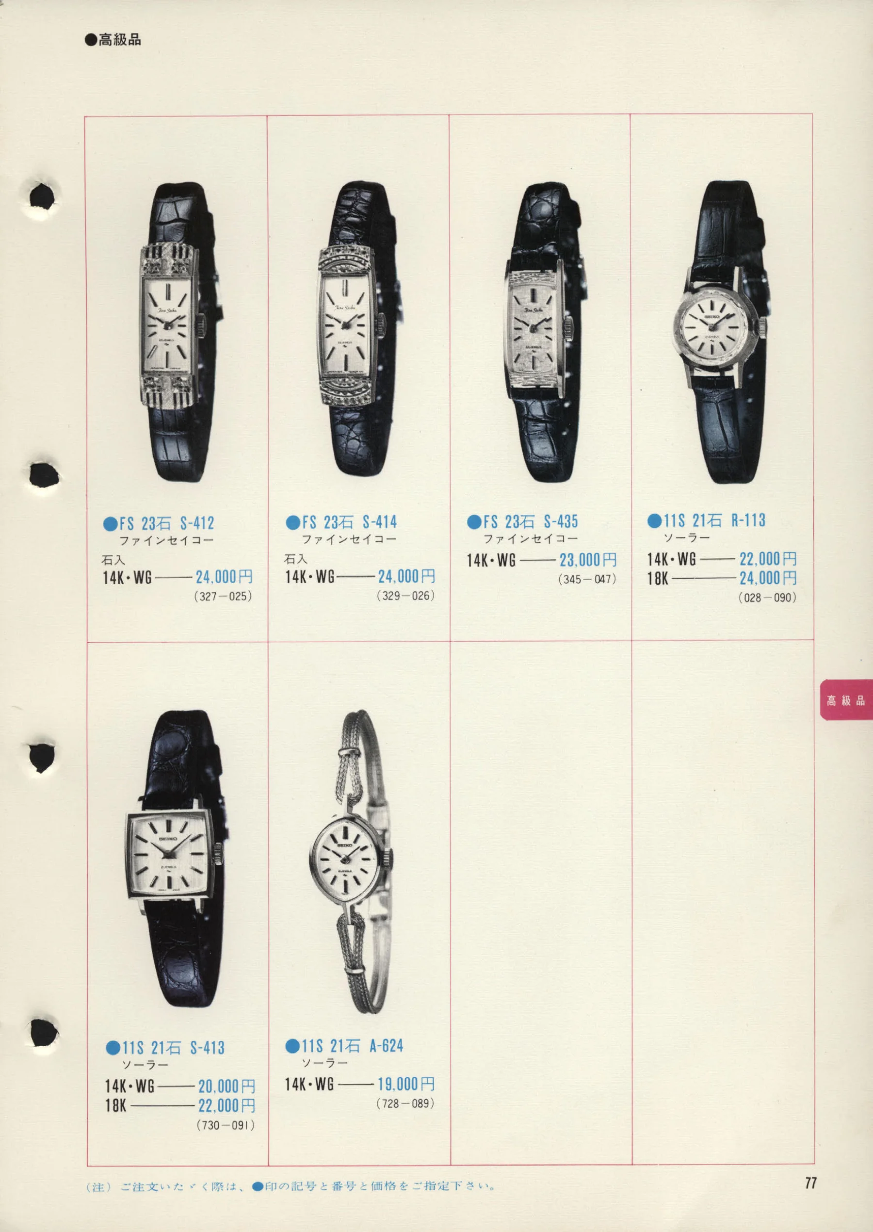 Seiko 1972, Scan page 80. Use the selection controls to identify a watch.