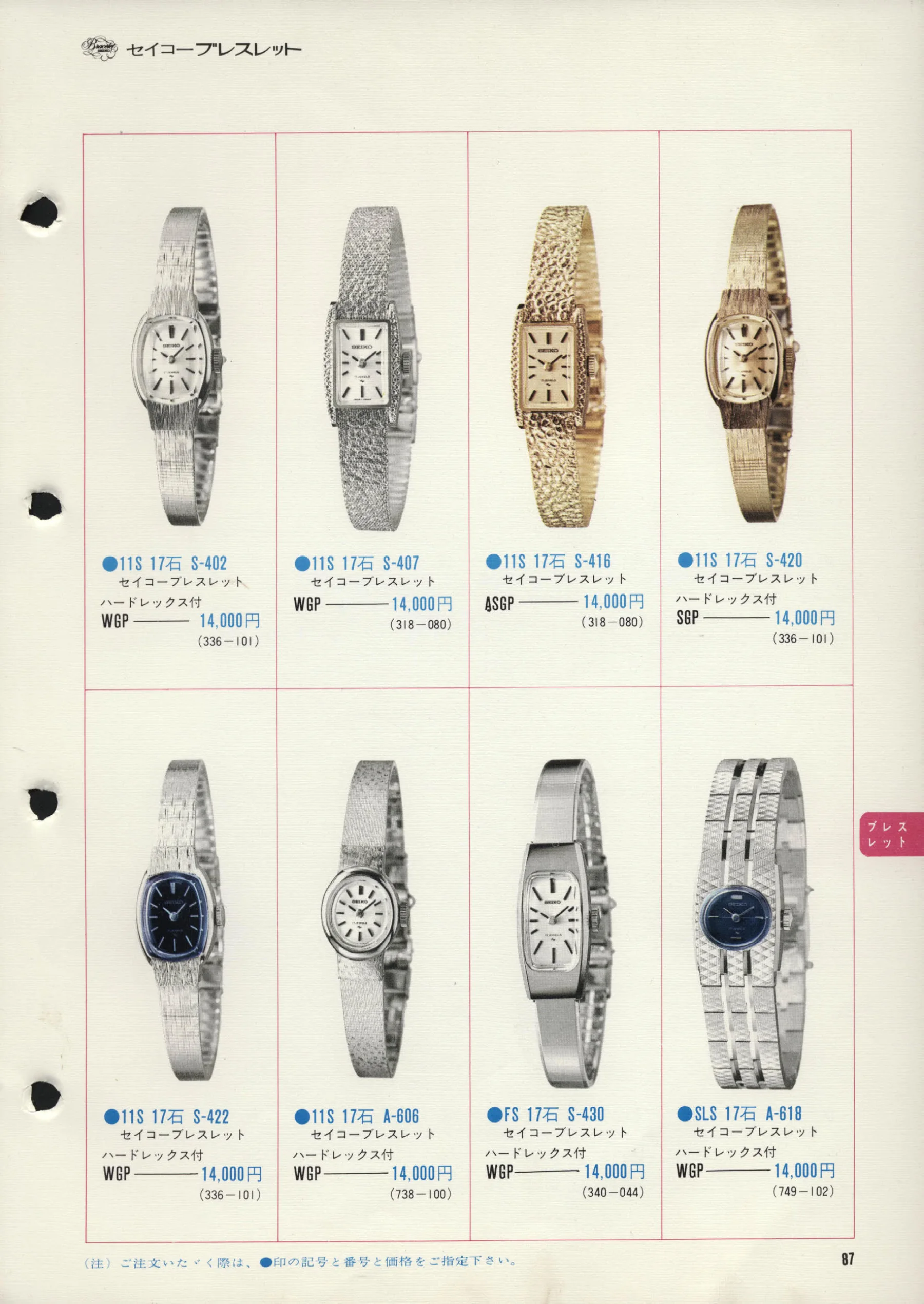 Seiko 1972, Scan page 90. Use the selection controls to identify a watch.