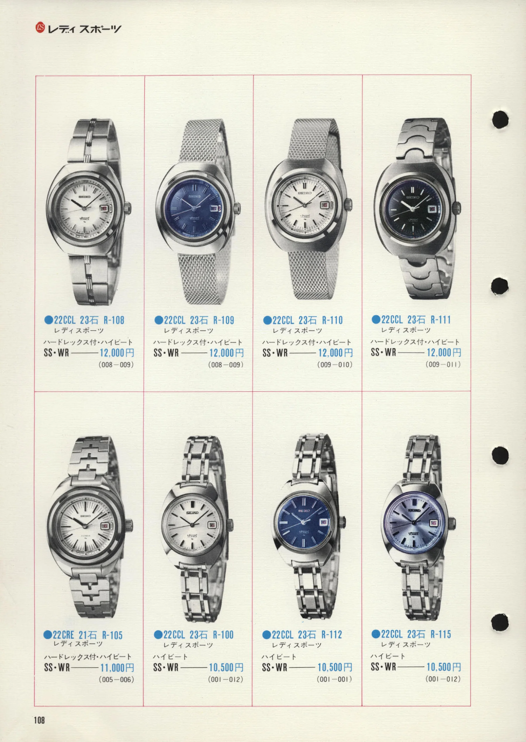 Seiko 1972, Scan page 111. Use the selection controls to identify a watch.
