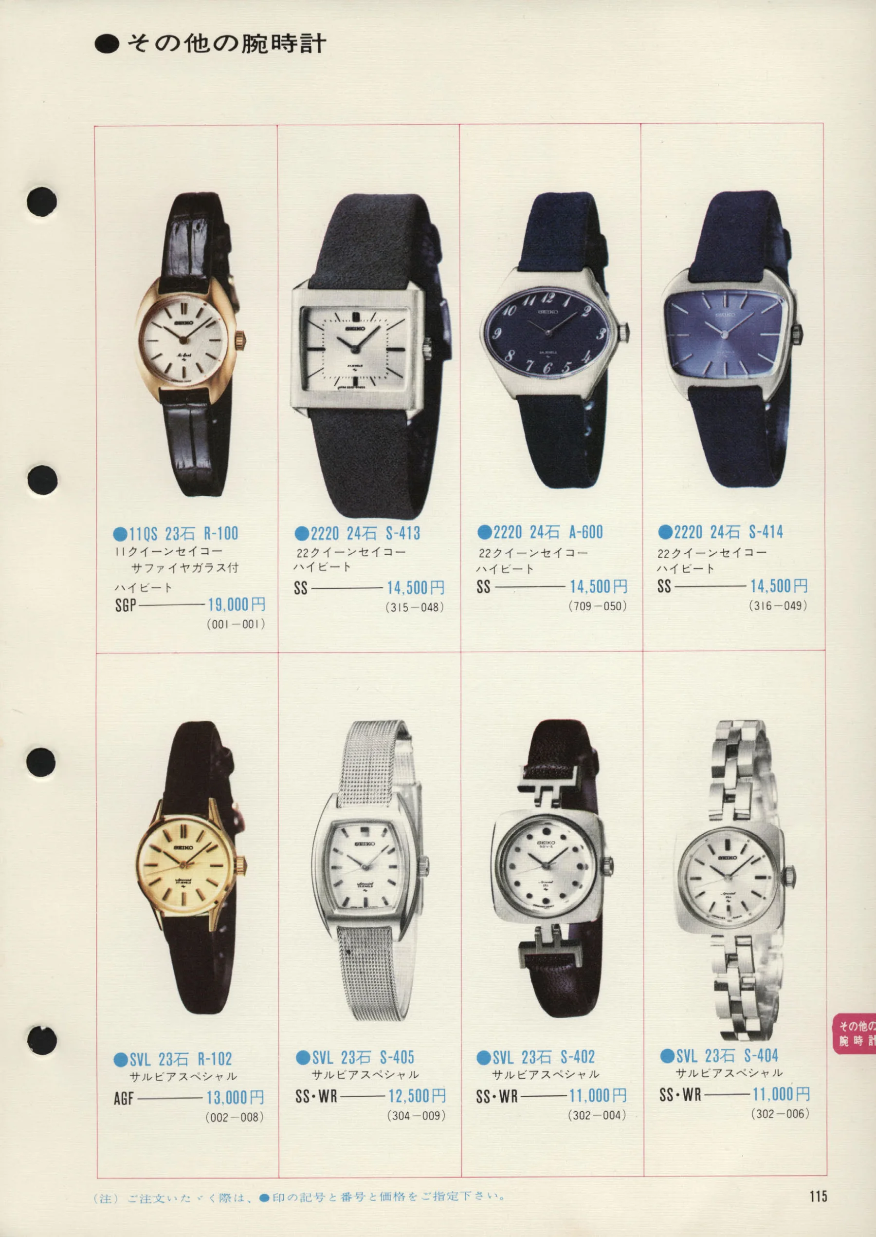 Seiko 1972, Scan page 118. Use the selection controls to identify a watch.