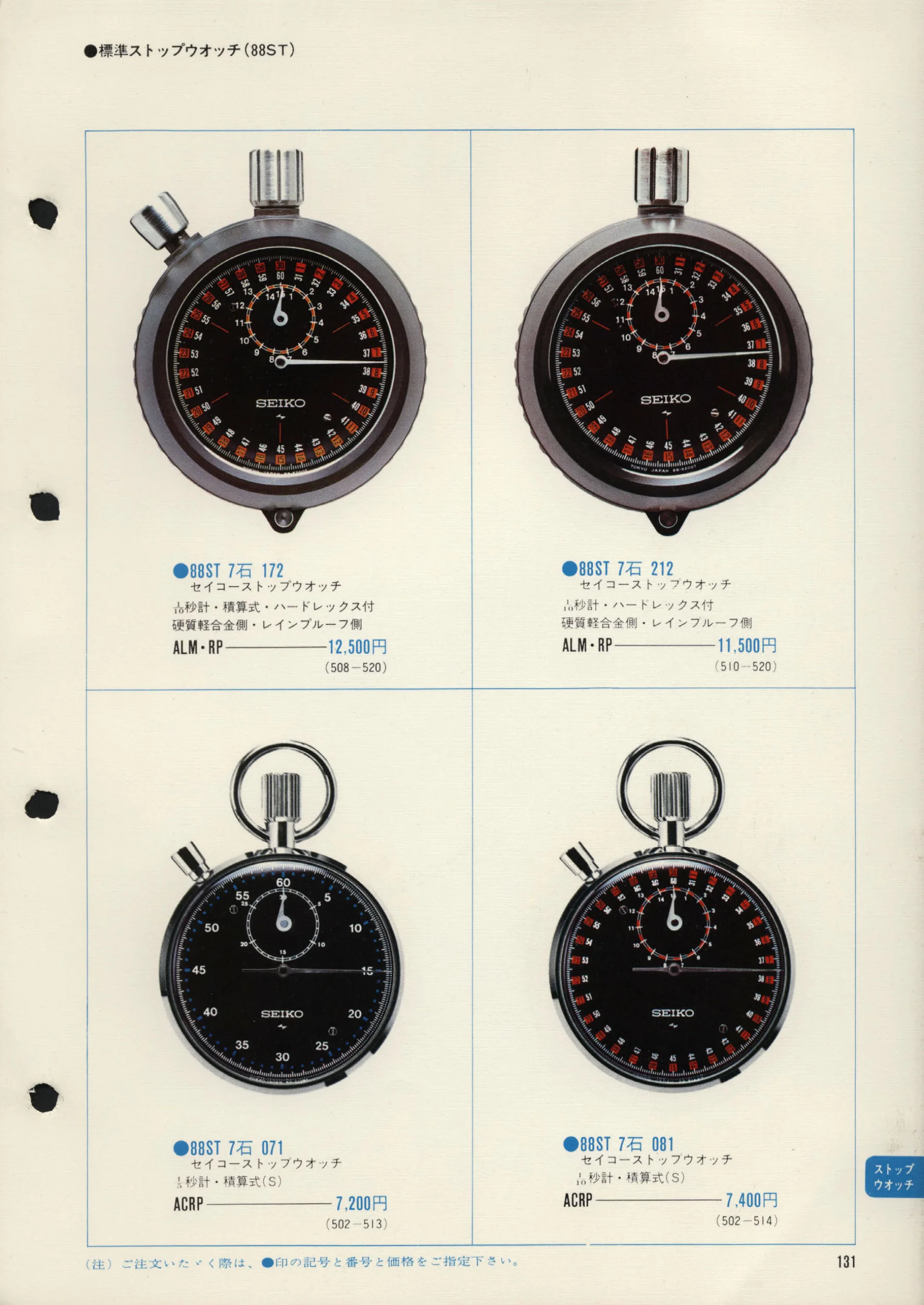 Seiko 1972, Scan page 134. Use the selection controls to identify a watch.