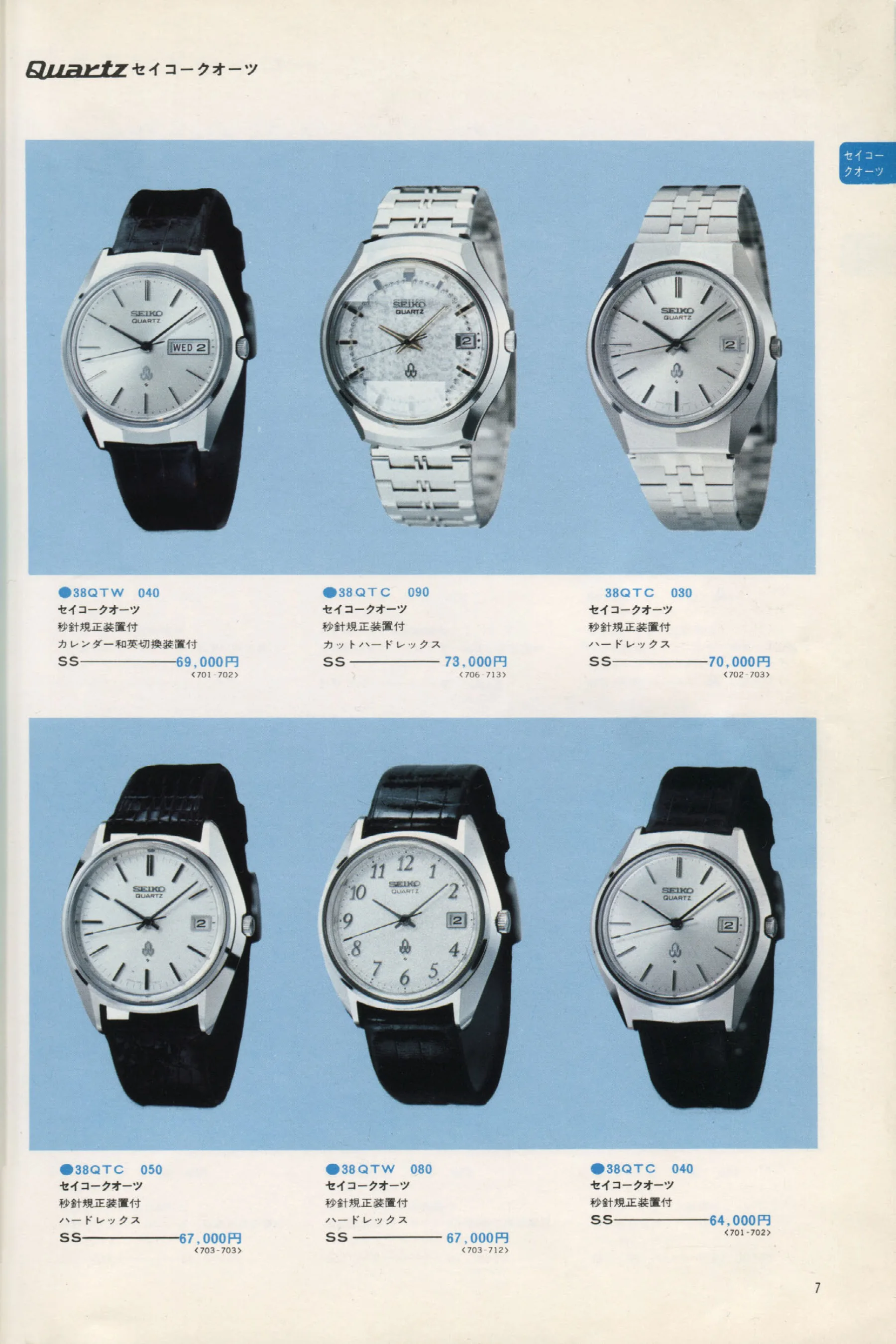 Seiko 1973, Scan page 12. Use the selection controls to identify a watch.