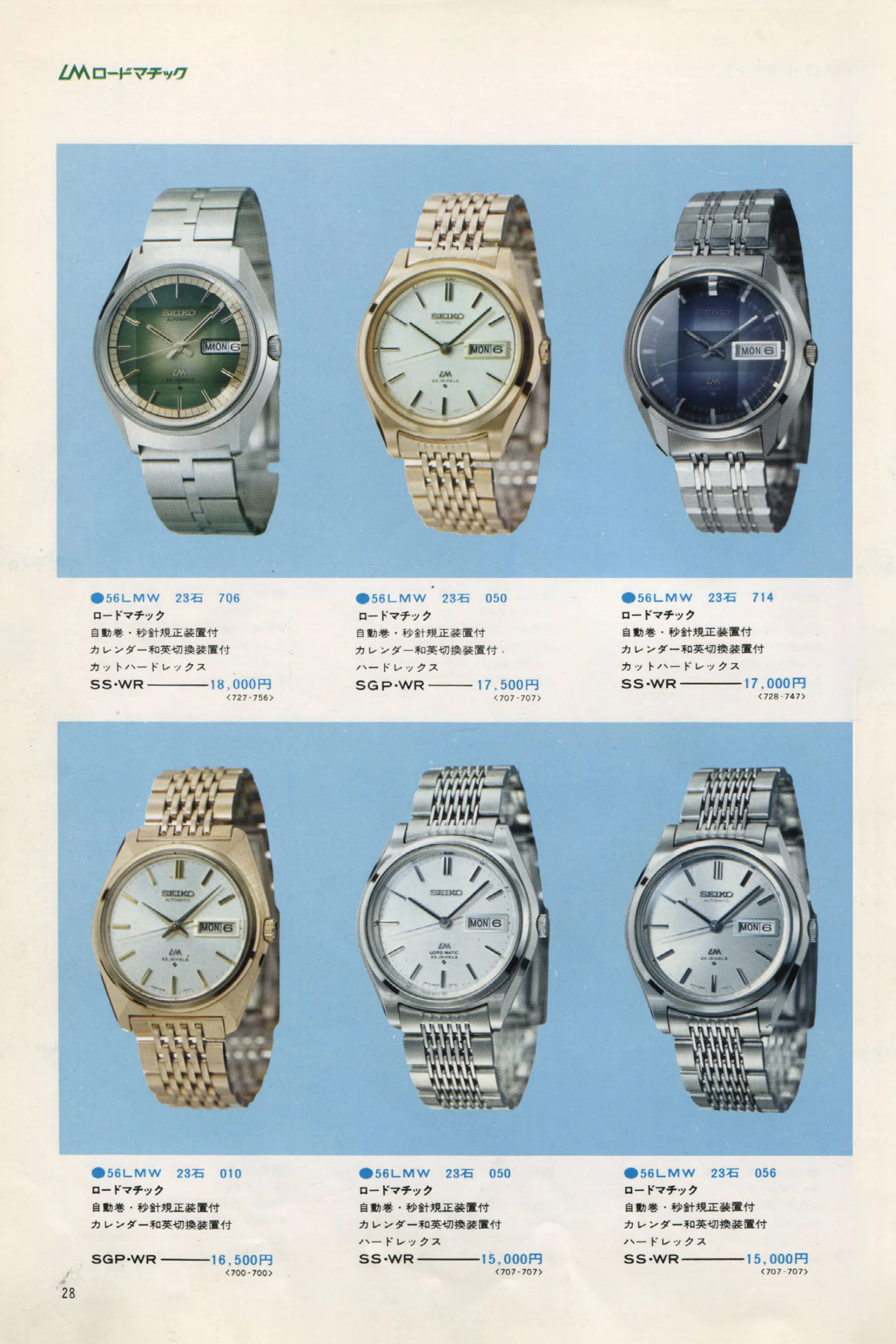 Seiko 1973, Scan page 33. Use the selection controls to identify a watch.