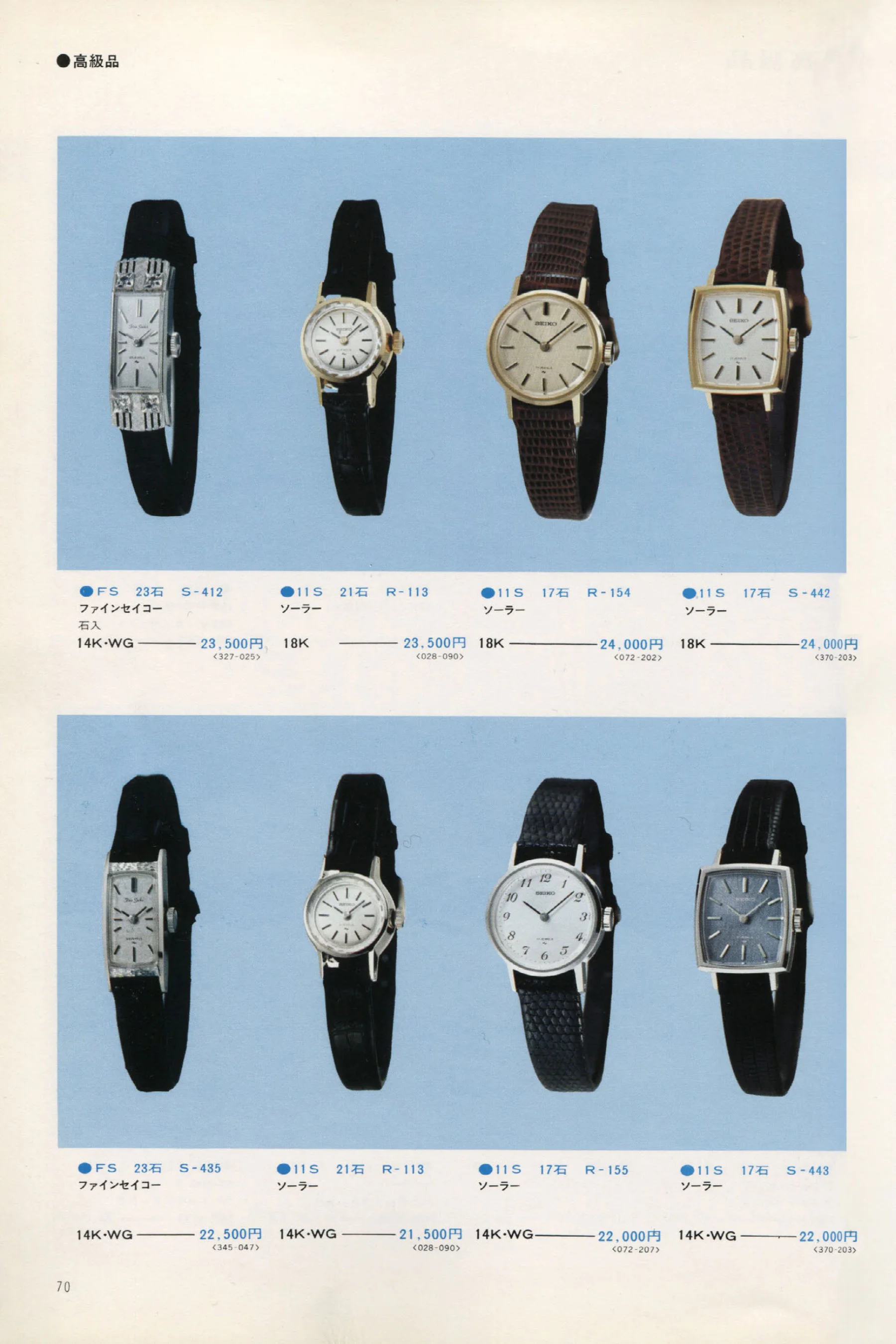 Seiko 1973, Scan page 75. Use the selection controls to identify a watch.