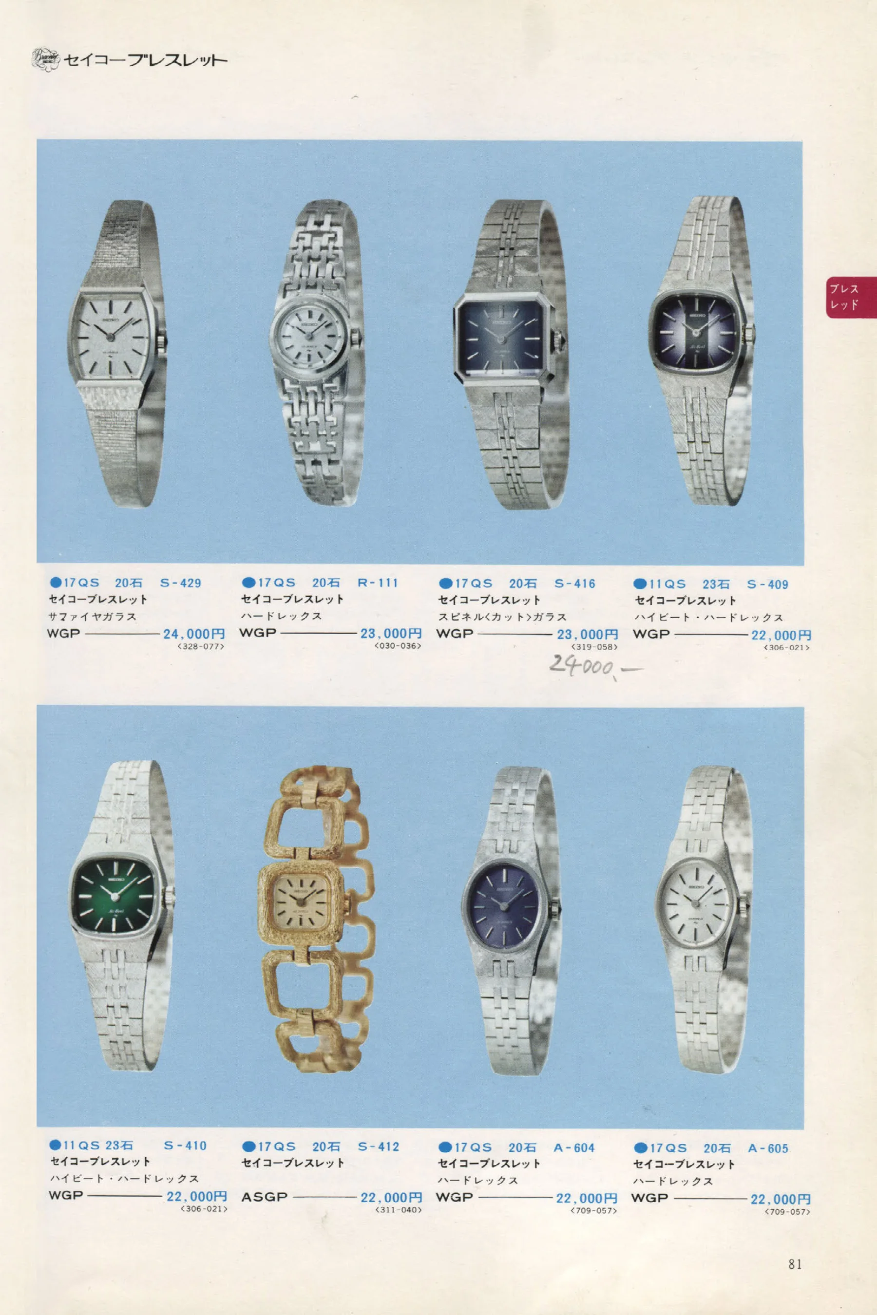 Seiko 1973, Scan page 86. Use the selection controls to identify a watch.