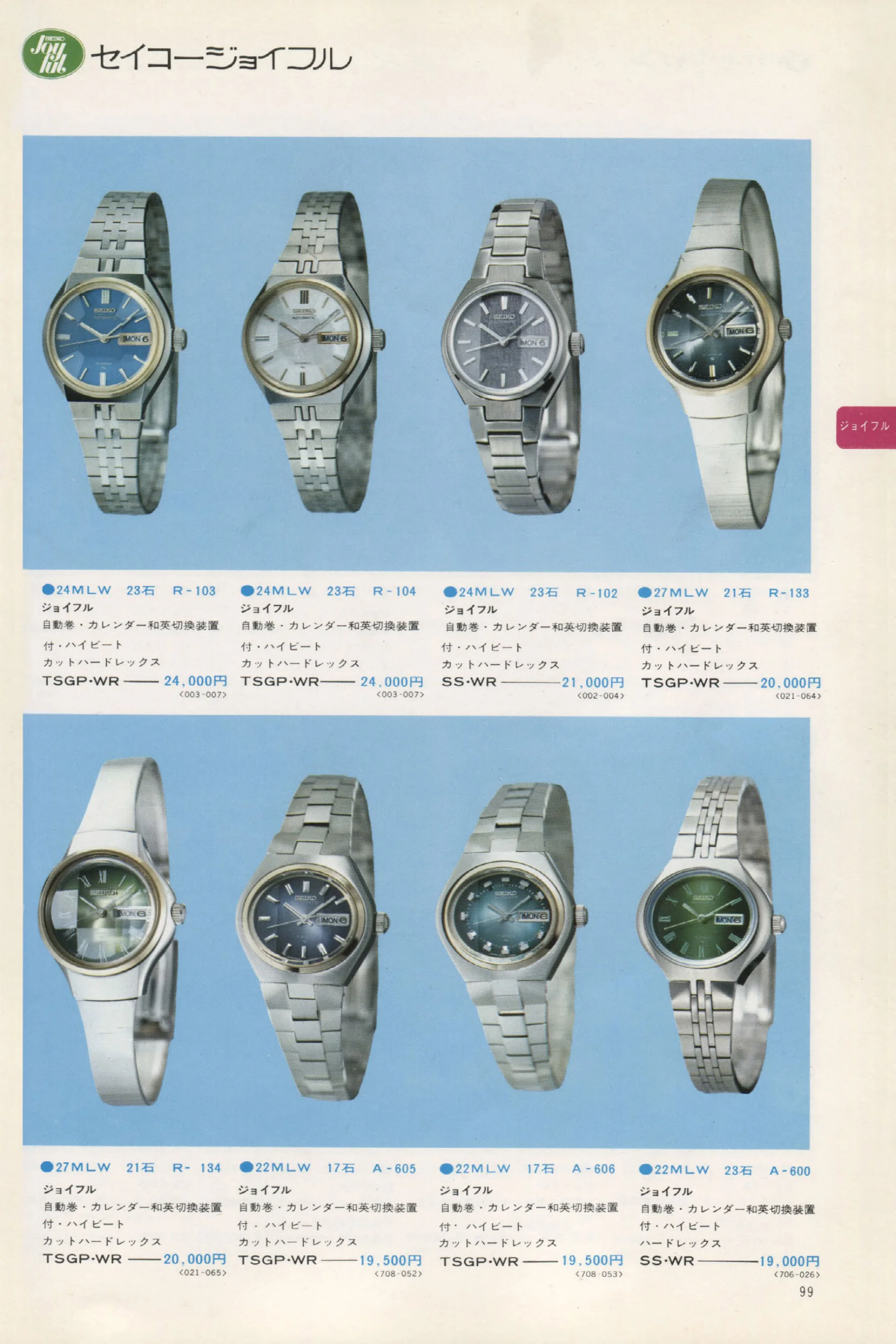 Seiko 1973, Scan page 104. Use the selection controls to identify a watch.