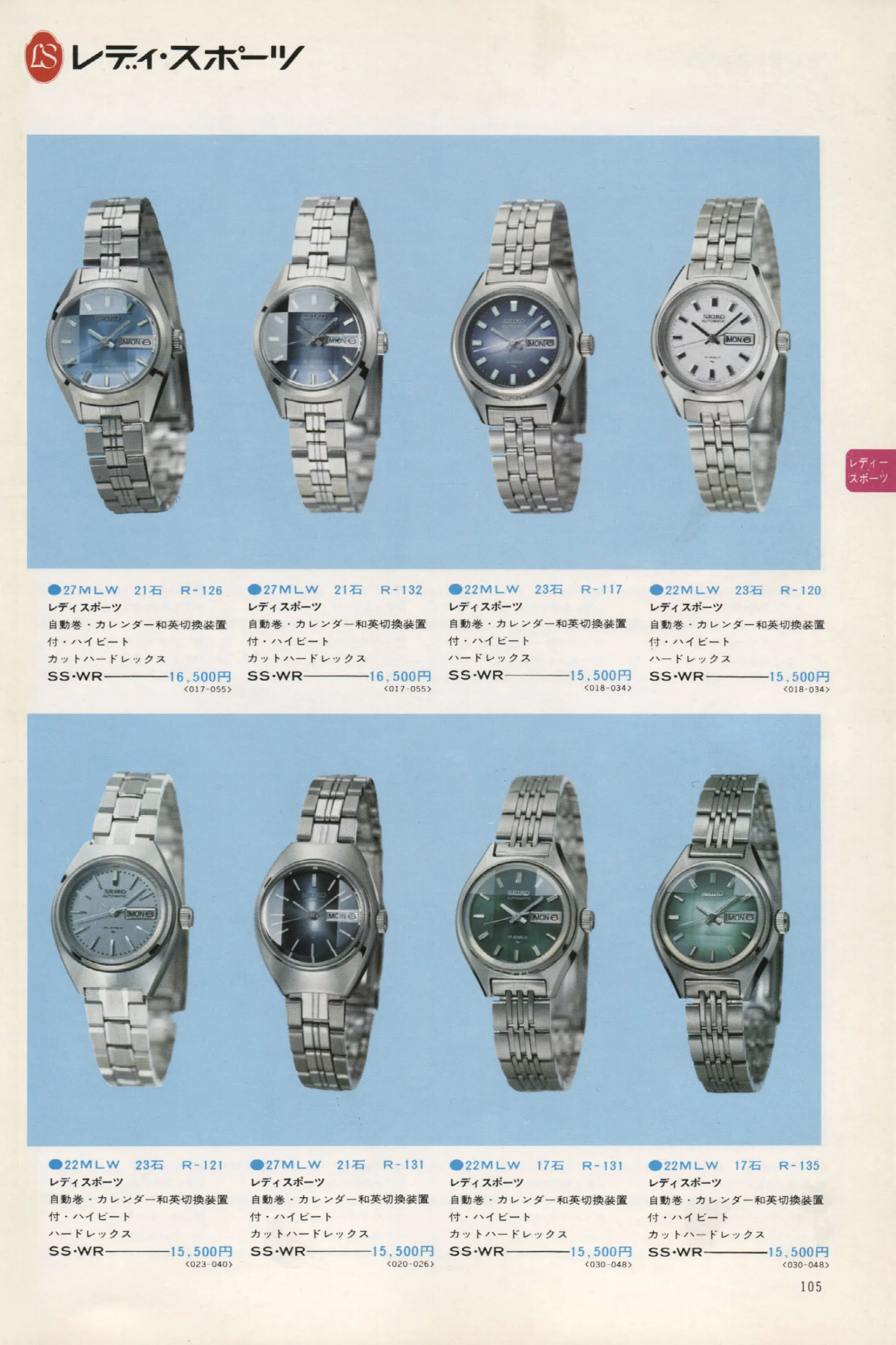 Seiko 1973, Scan page 110. Use the selection controls to identify a watch.