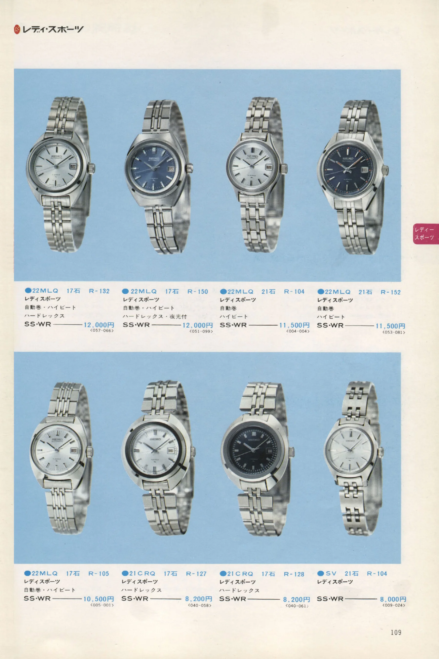 Seiko 1973, Scan page 114. Use the selection controls to identify a watch.