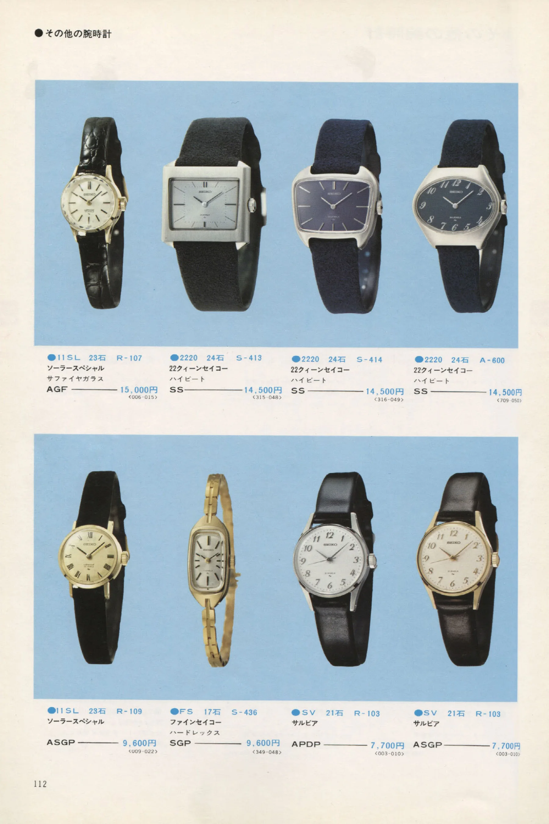 Seiko 1973, Scan page 117. Use the selection controls to identify a watch.