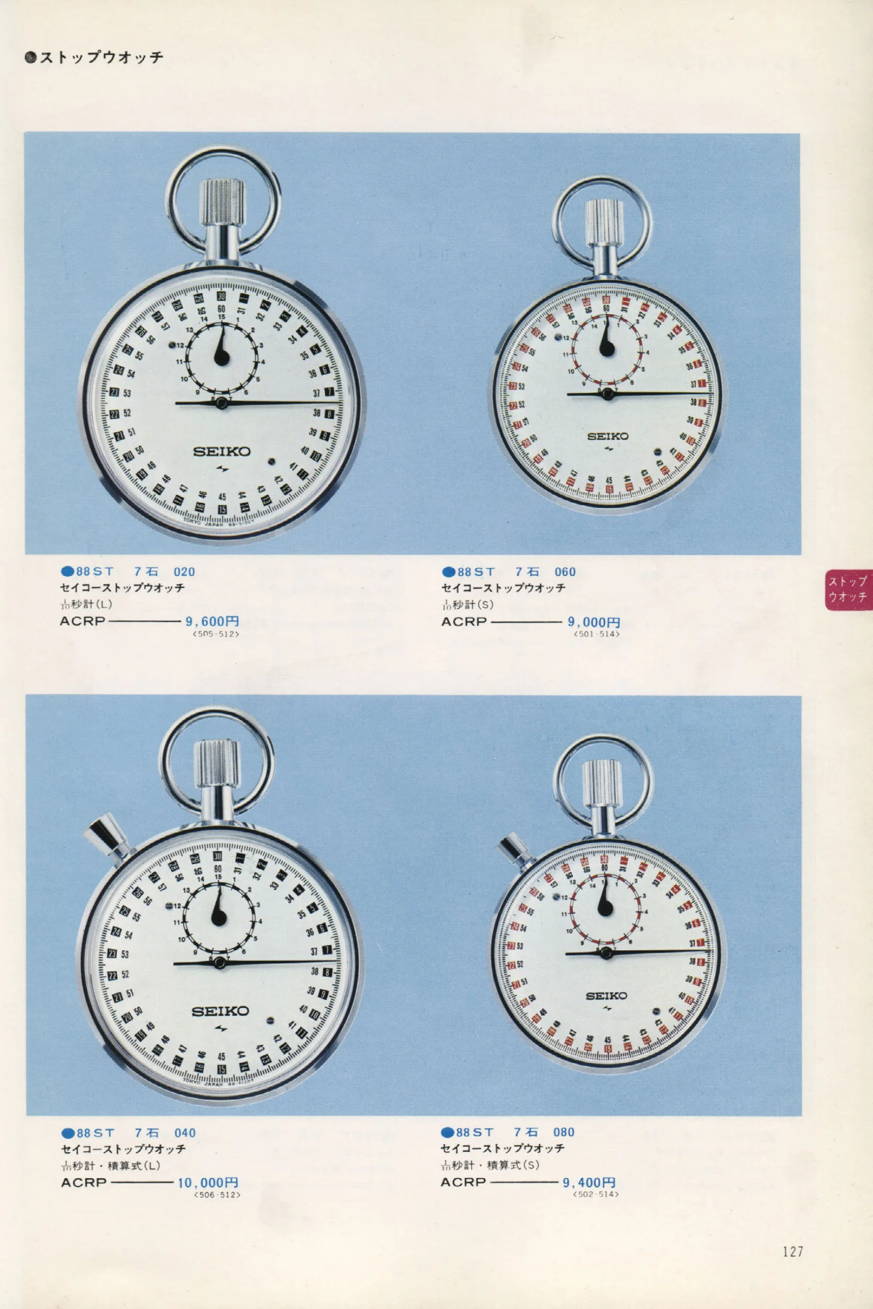 Seiko 1973, Scan page 132. Use the selection controls to identify a watch.