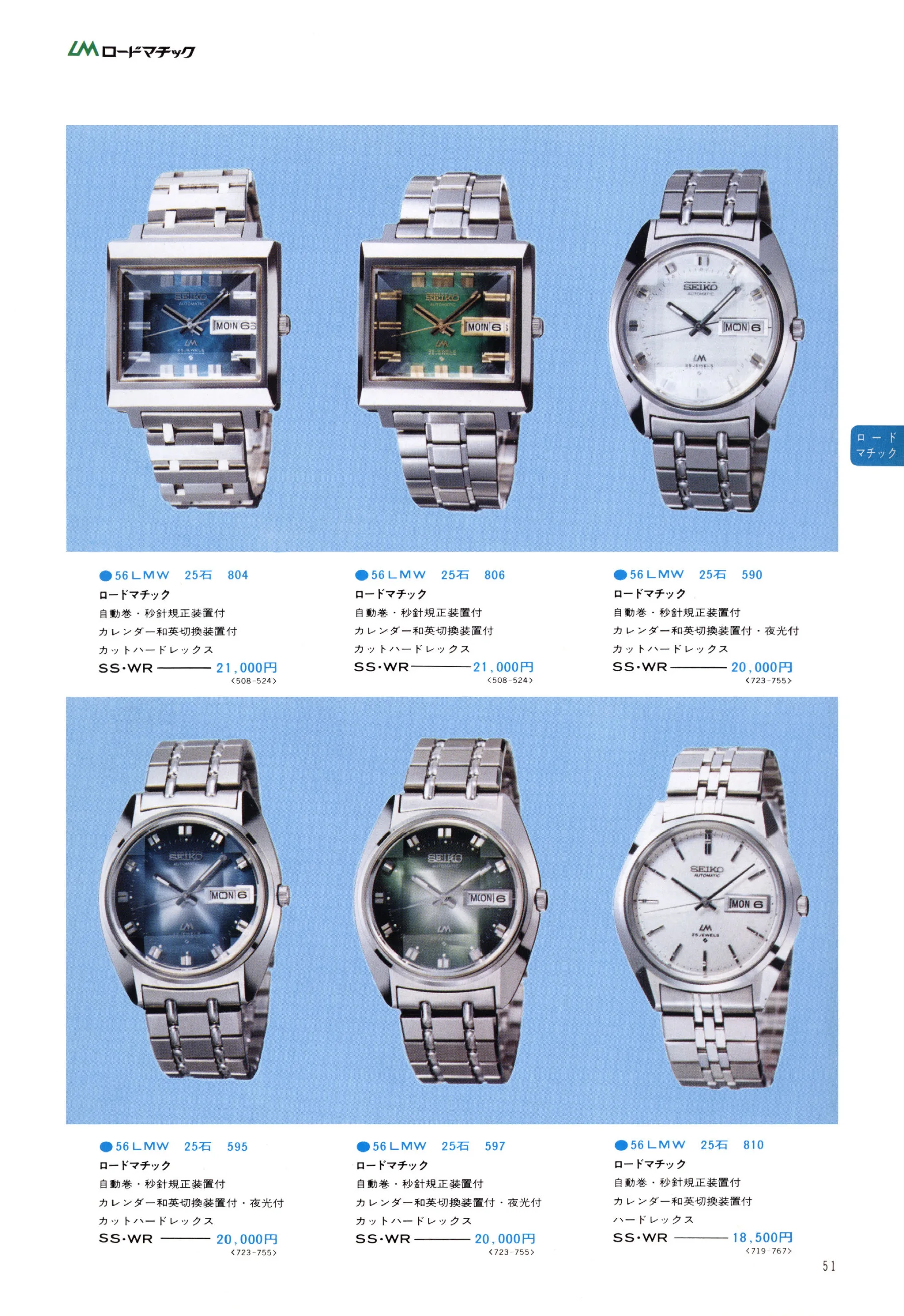 Seiko 1974, Scan page 56. Use the selection controls to identify a watch.