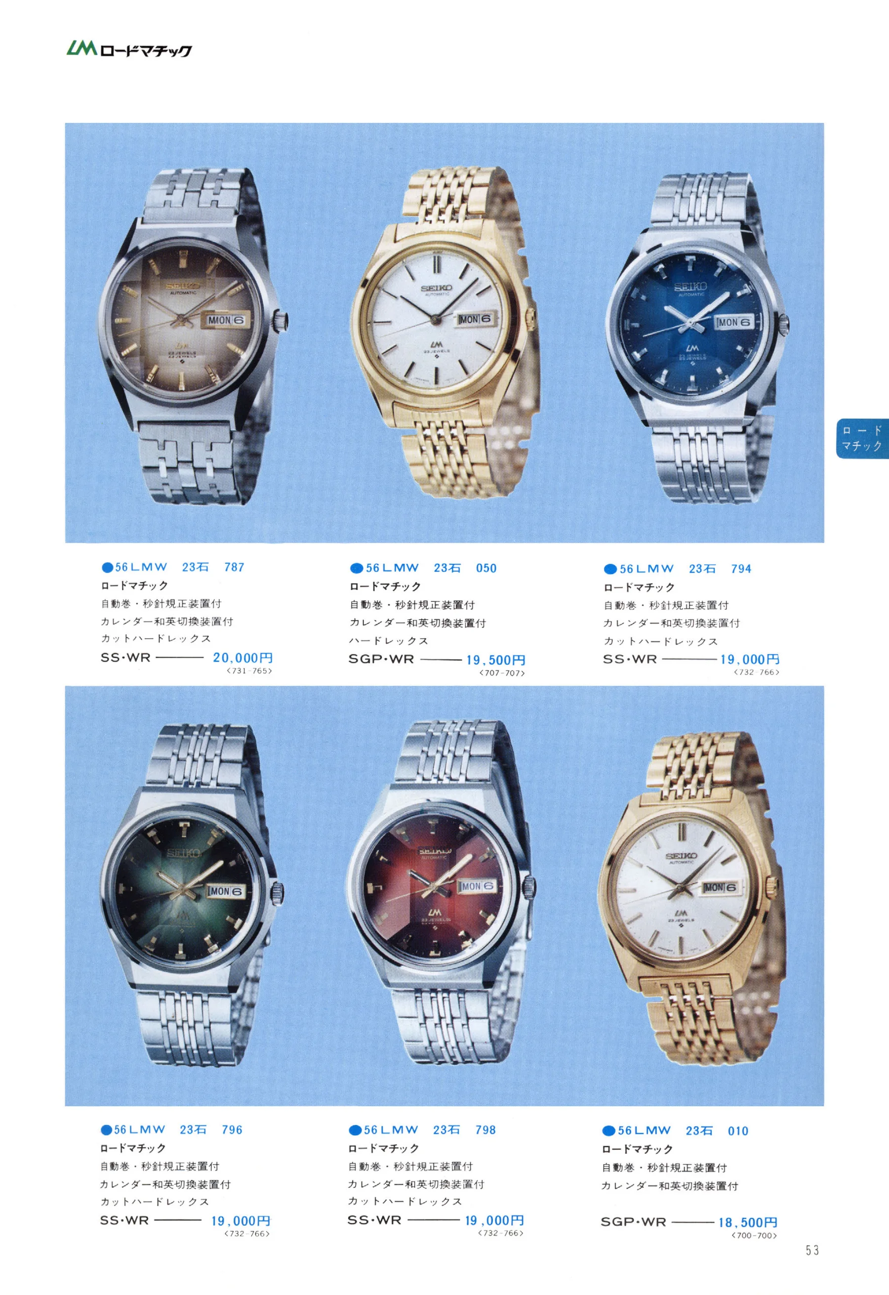 Seiko 1974, Scan page 58. Use the selection controls to identify a watch.