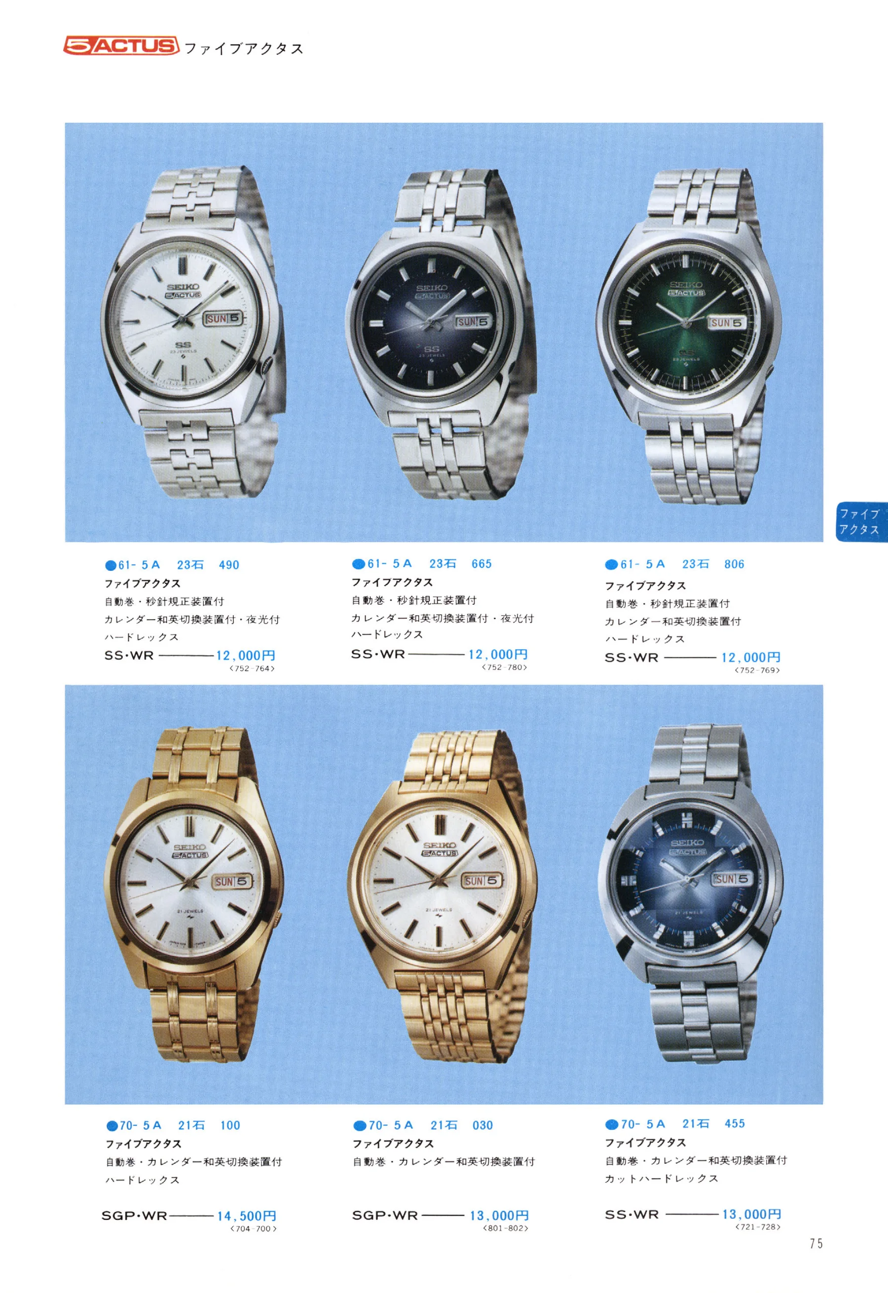 Seiko 1974, Scan page 80. Use the selection controls to identify a watch.