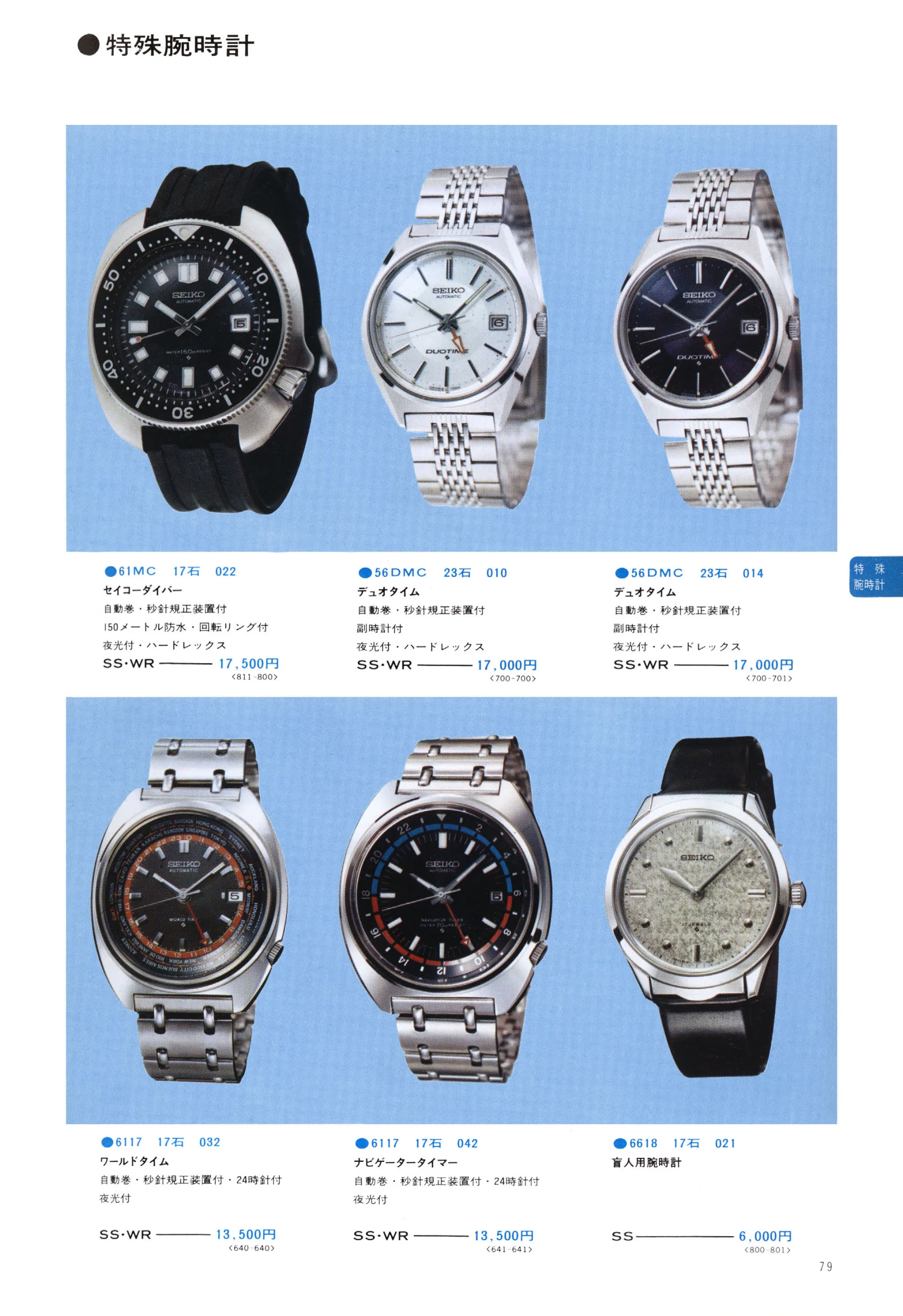 Seiko 1974, Scan page 84. Use the selection controls to identify a watch.