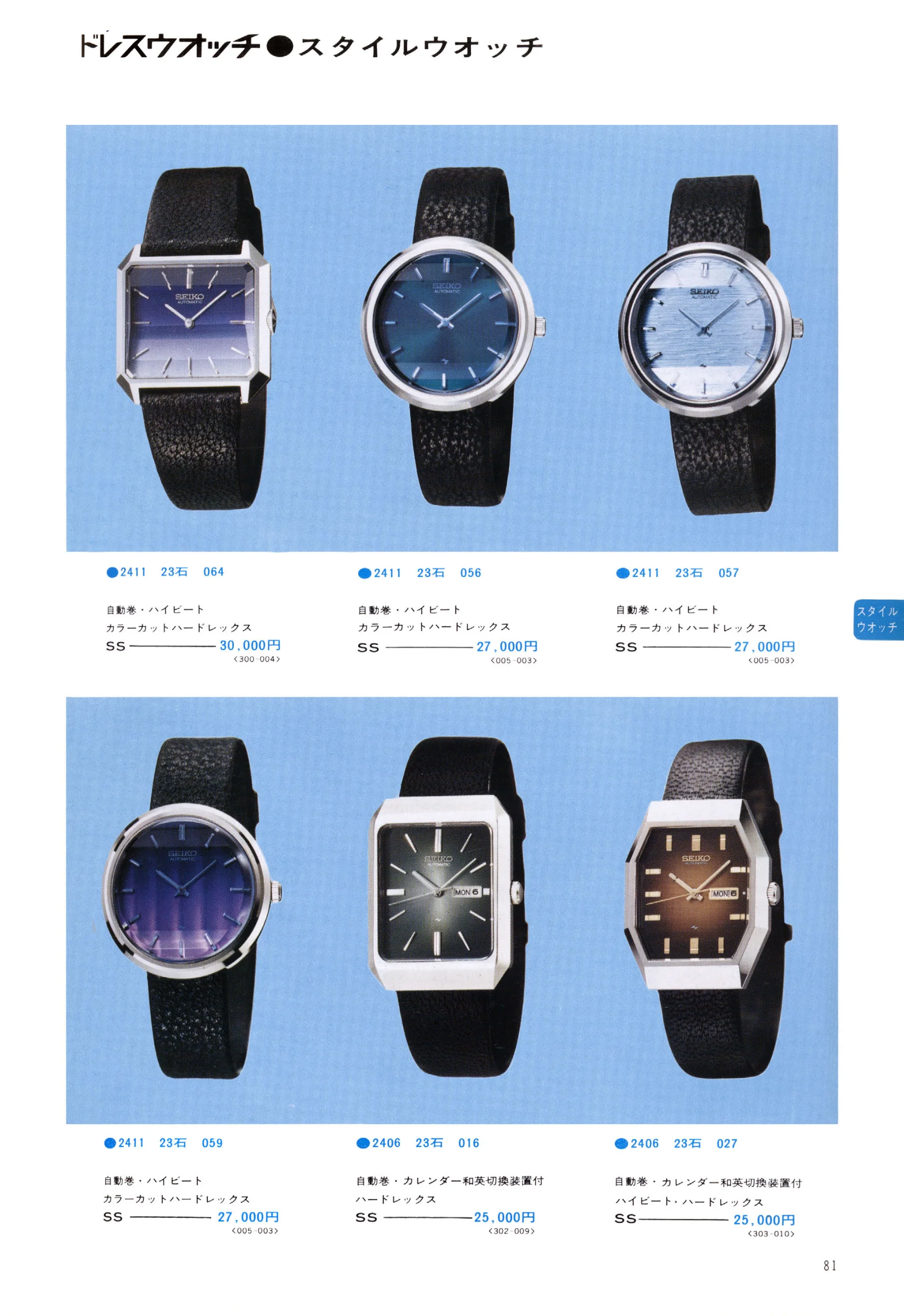 Seiko 1974, Scan page 86. Use the selection controls to identify a watch.