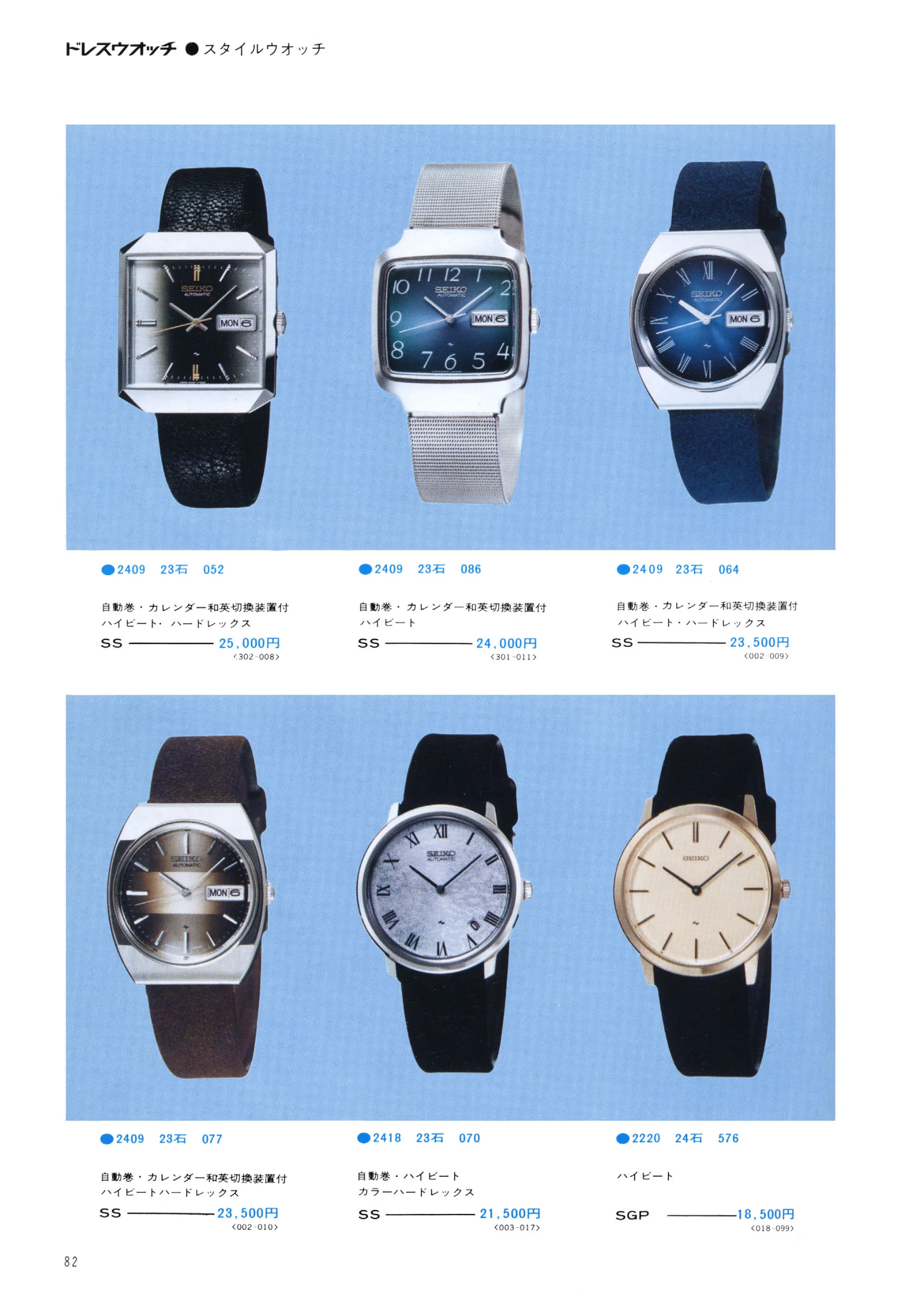 Seiko 1974, Scan page 87. Use the selection controls to identify a watch.