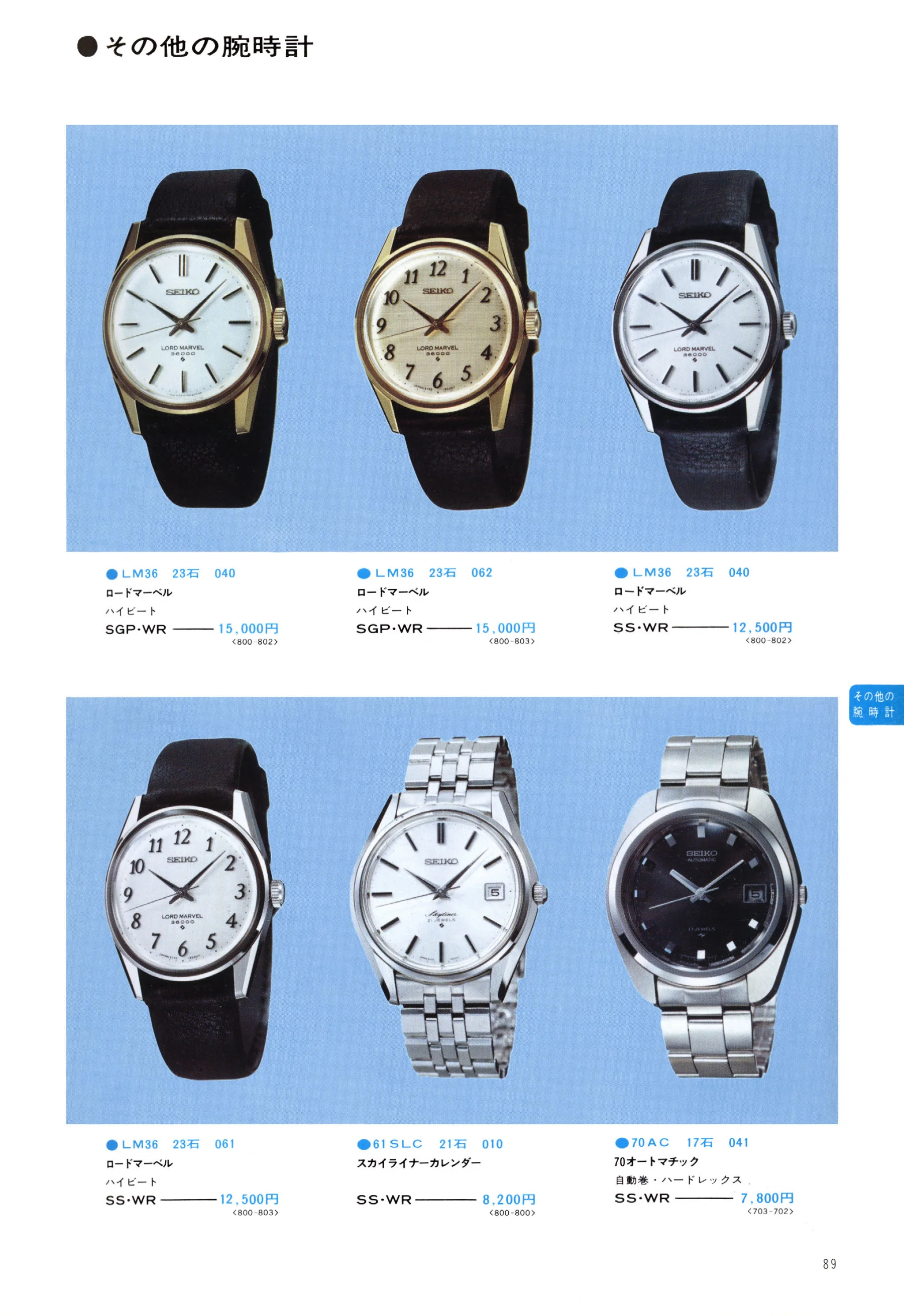 Seiko 1974, Scan page 94. Use the selection controls to identify a watch.