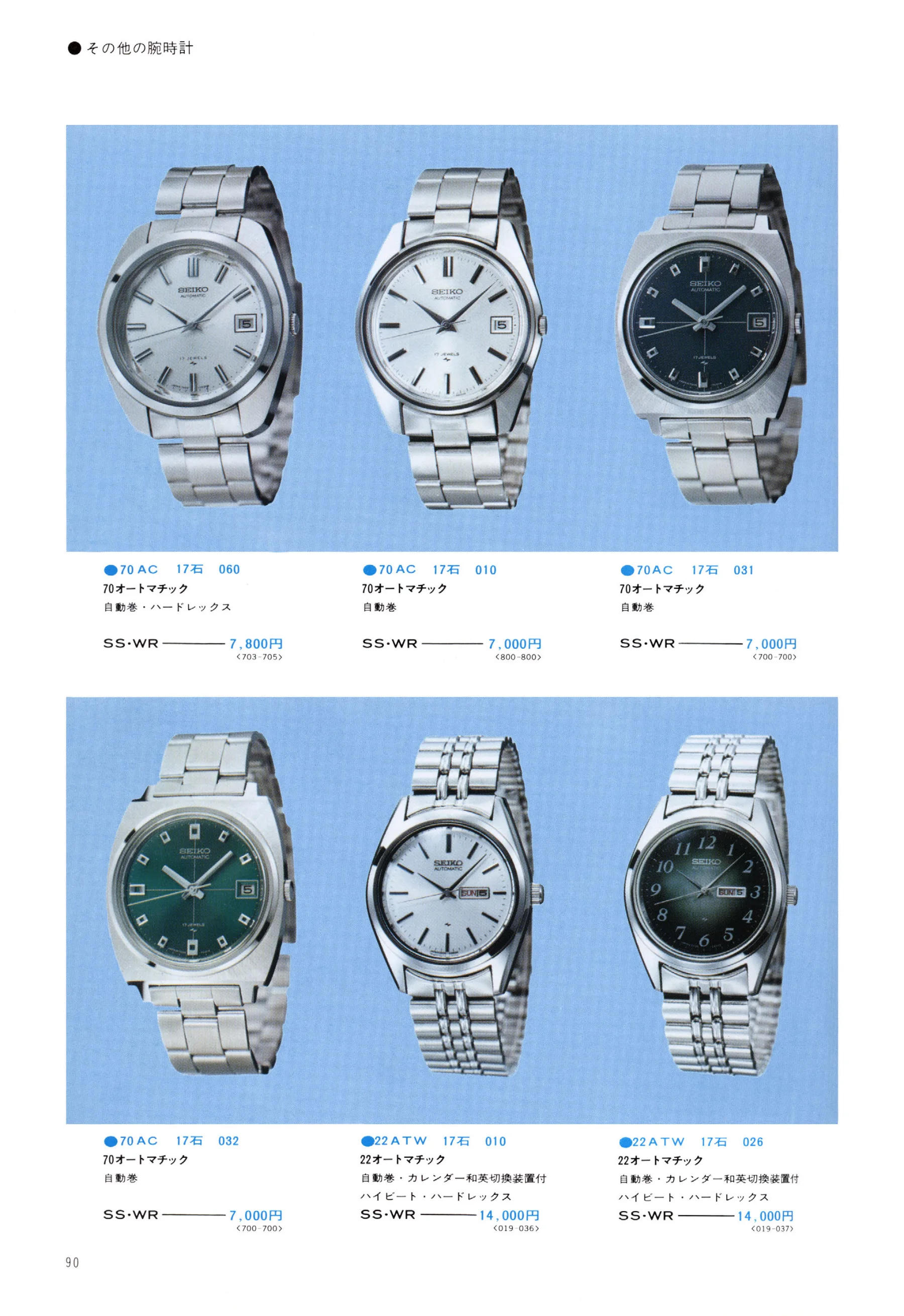 Seiko 1974, Scan page 95. Use the selection controls to identify a watch.